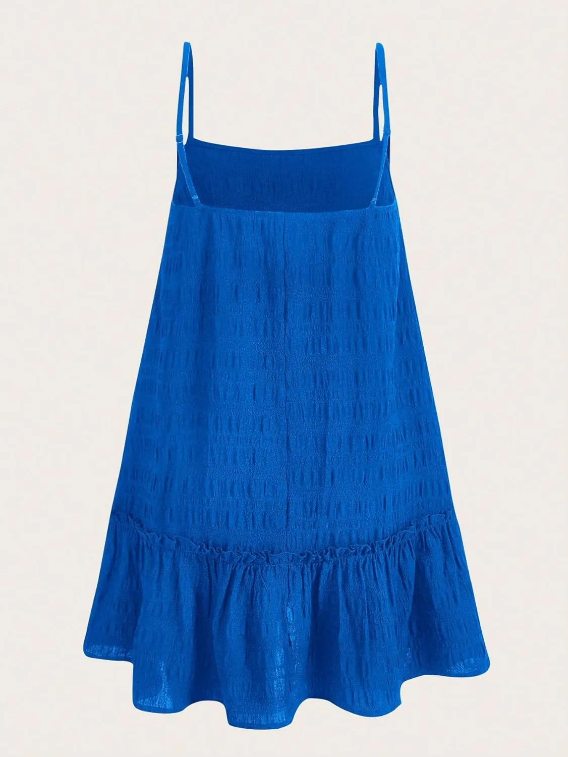 Floerns Women's Casual Swing Shift Dress Spaghetti Strap Flowy Loose Mini Cami Dress