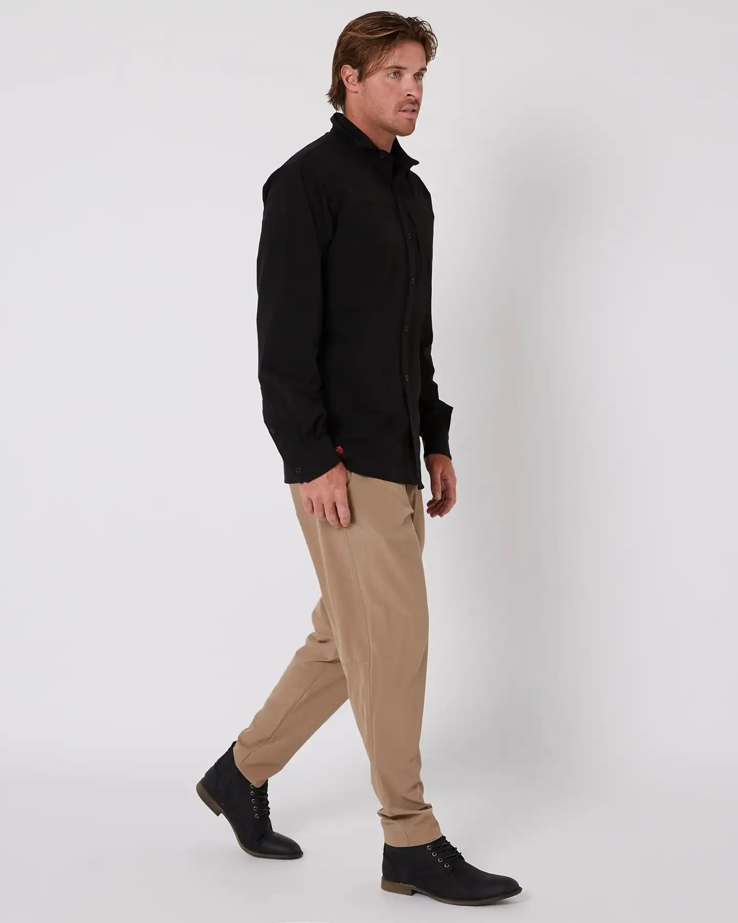 Follow Sun Shirt L/S - Black