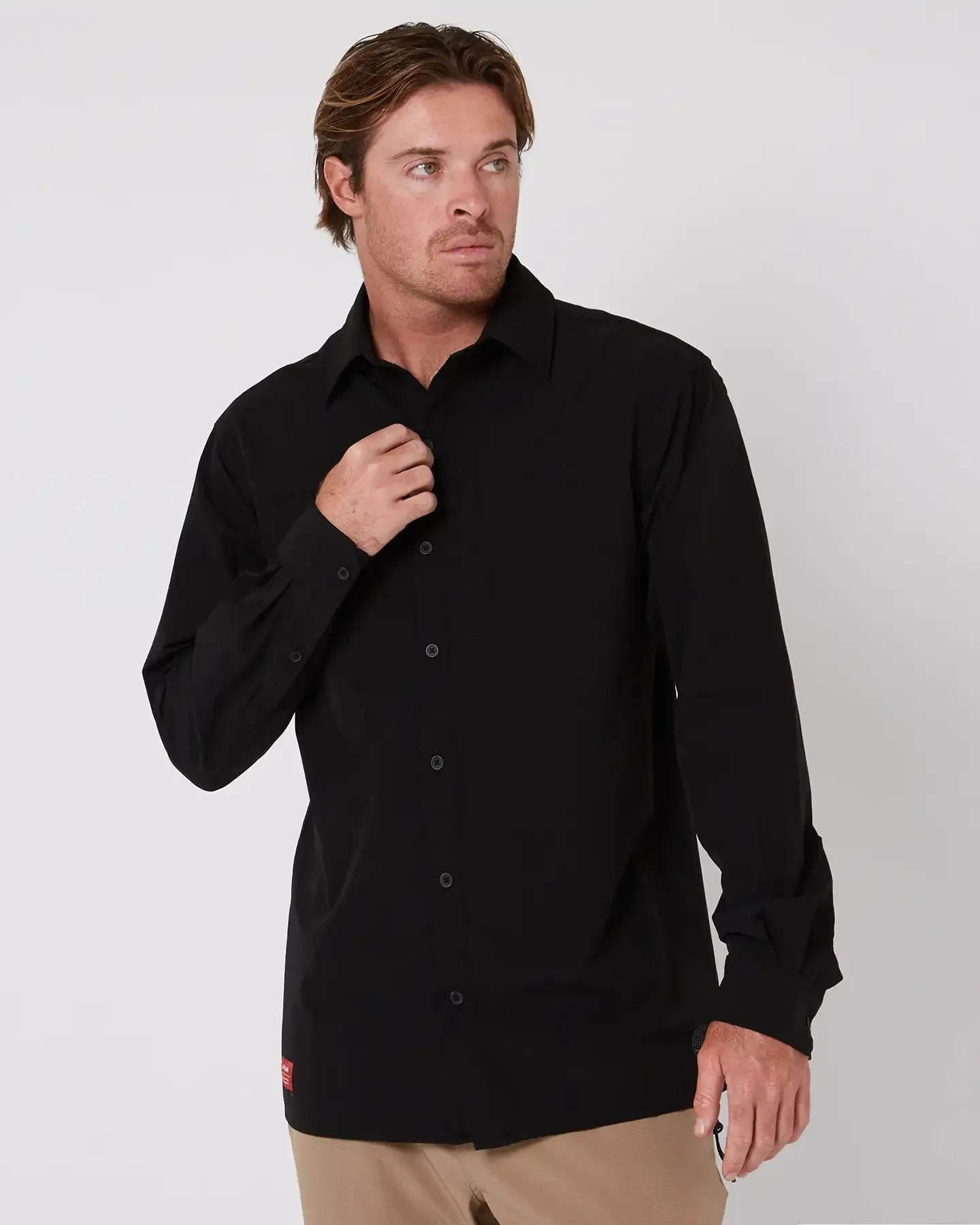 Follow Sun Shirt L/S - Black