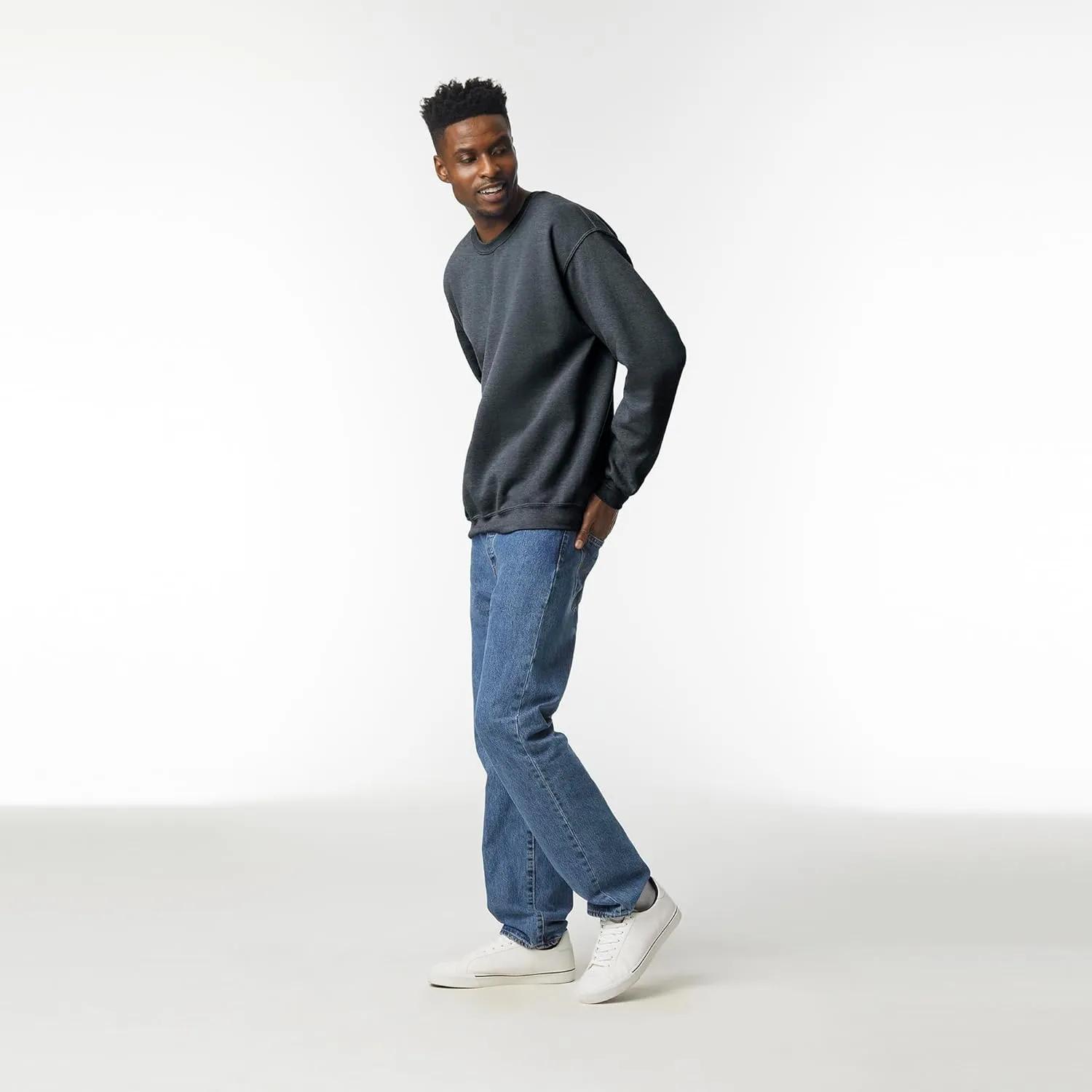 Gildan Unisex Adult Fleece Crewneck Sweatshirt, Style G18000, Multipack