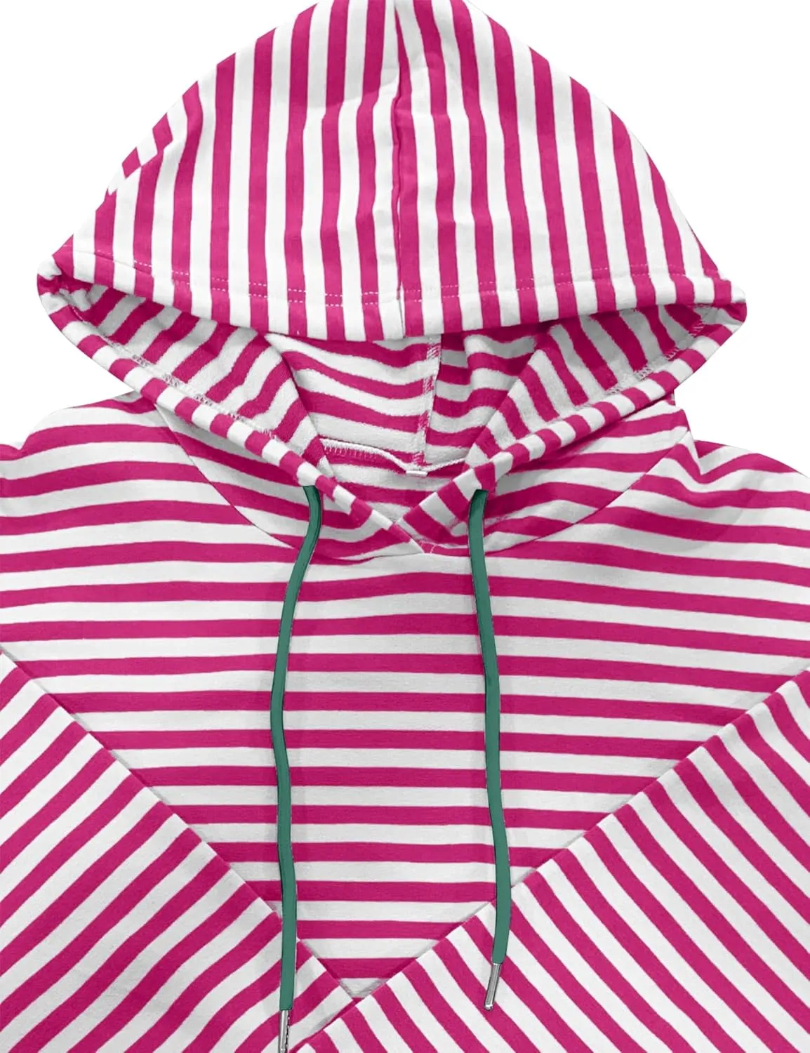 HangNiFang Oversized Striped Sweatshirt for Women Color Block Hoodies Pullover Top Long Sleeve Y2K Clothes