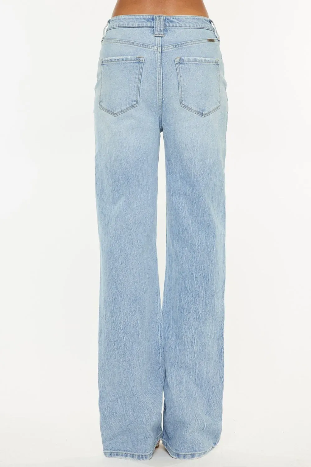 Hazel Blues® |  Kancan Distressed High Waist Straight Jeans
