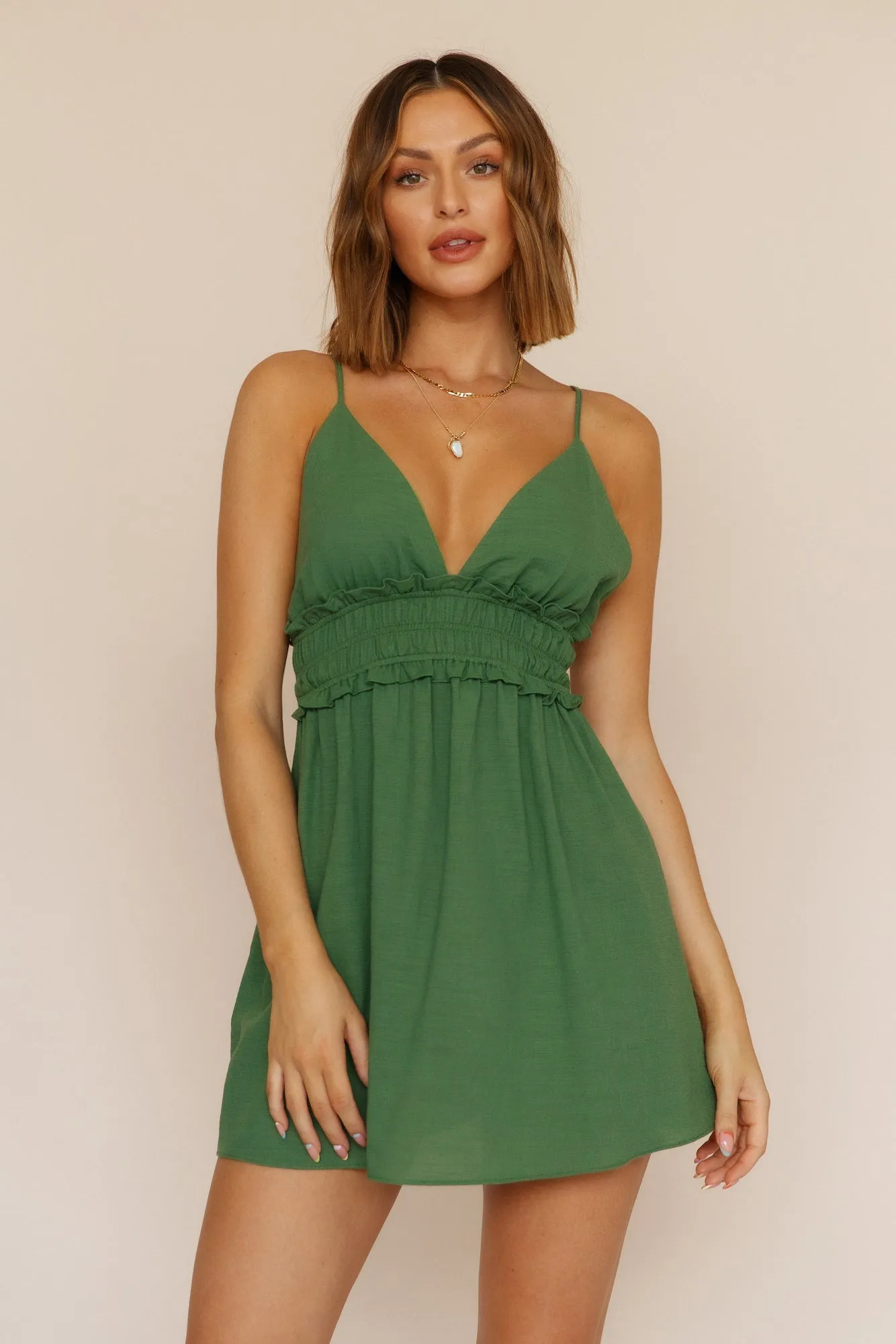 Homebound Dress Green