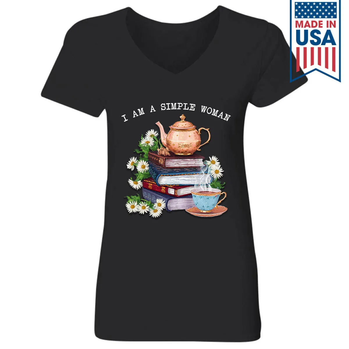I Am A Simple Woman Tea Book Lovers Gift TSVB2034