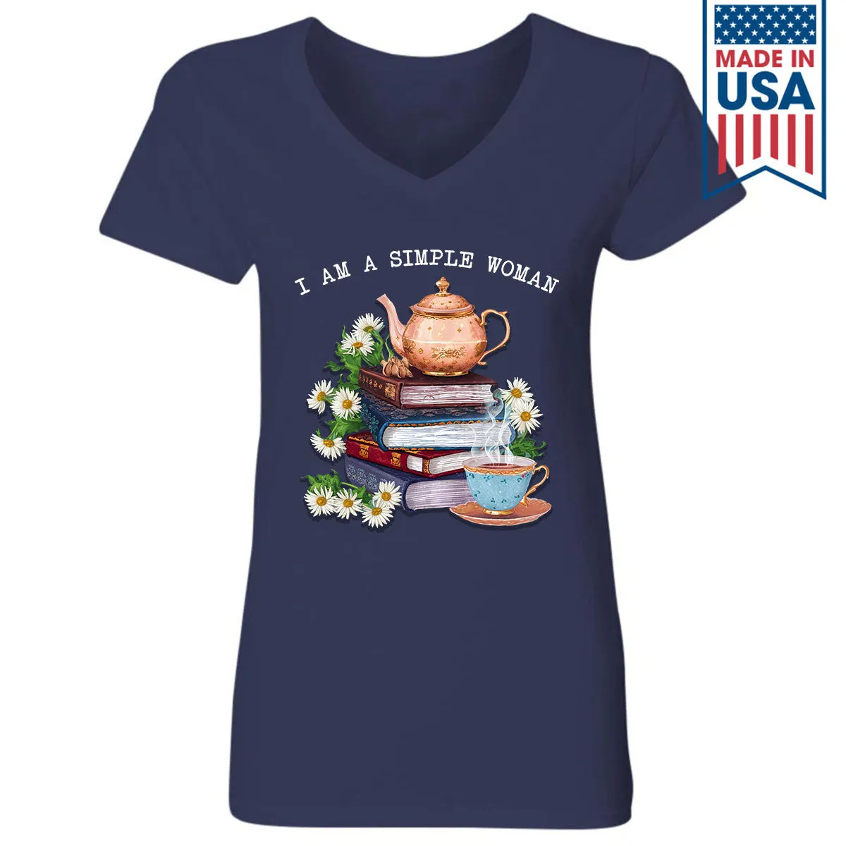 I Am A Simple Woman Tea Book Lovers Gift TSVB2034
