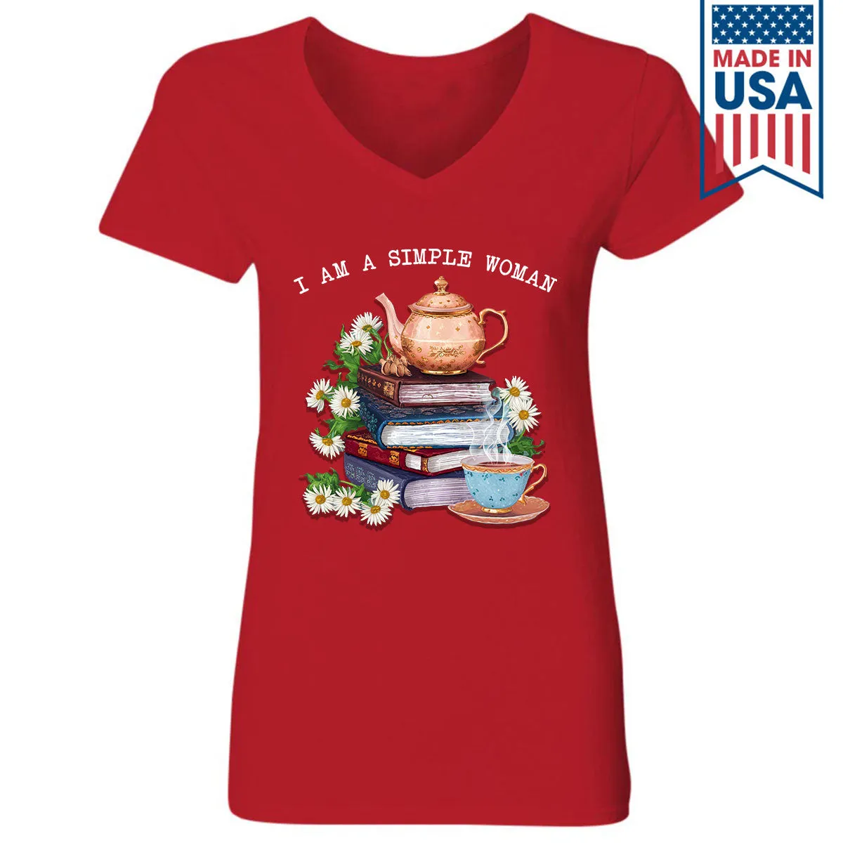 I Am A Simple Woman Tea Book Lovers Gift TSVB2034