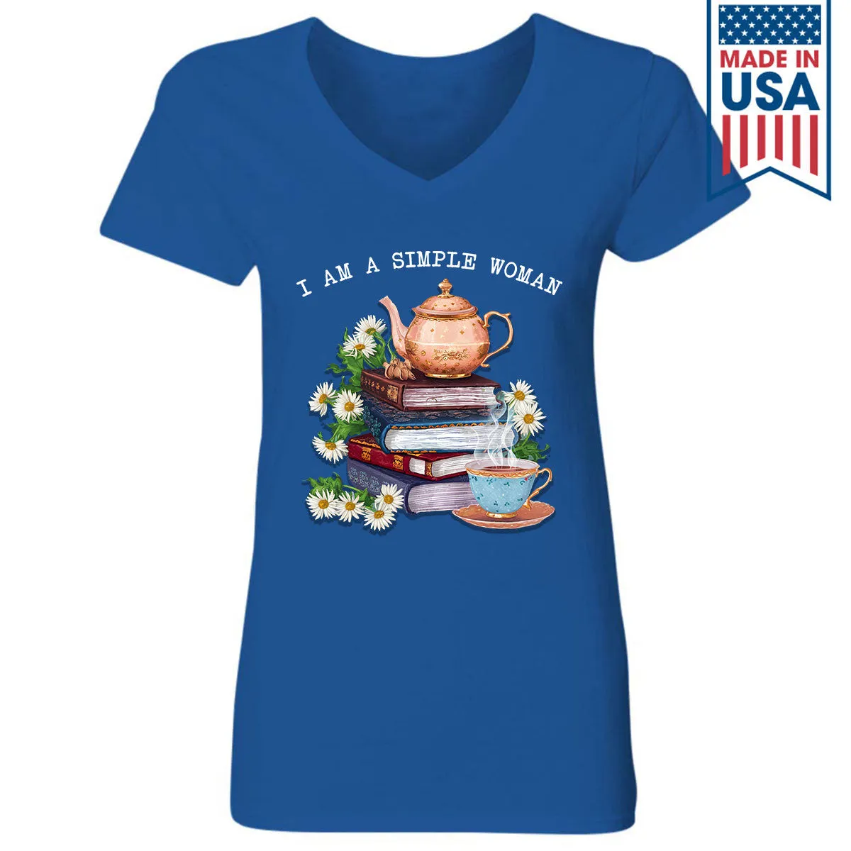 I Am A Simple Woman Tea Book Lovers Gift TSVB2034
