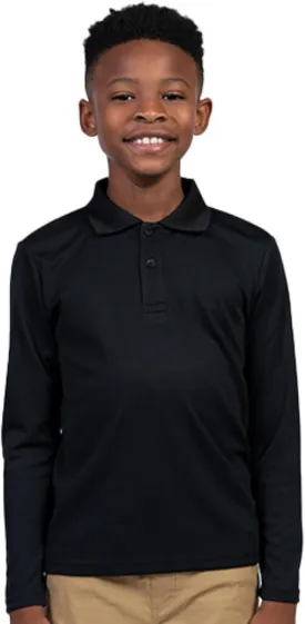 INGEAR Boys Golf Polo Long Sleeve Shirts Performance Active Wear Polo for Tennis and Casual Wear - Versatile Boys Polo Shirts