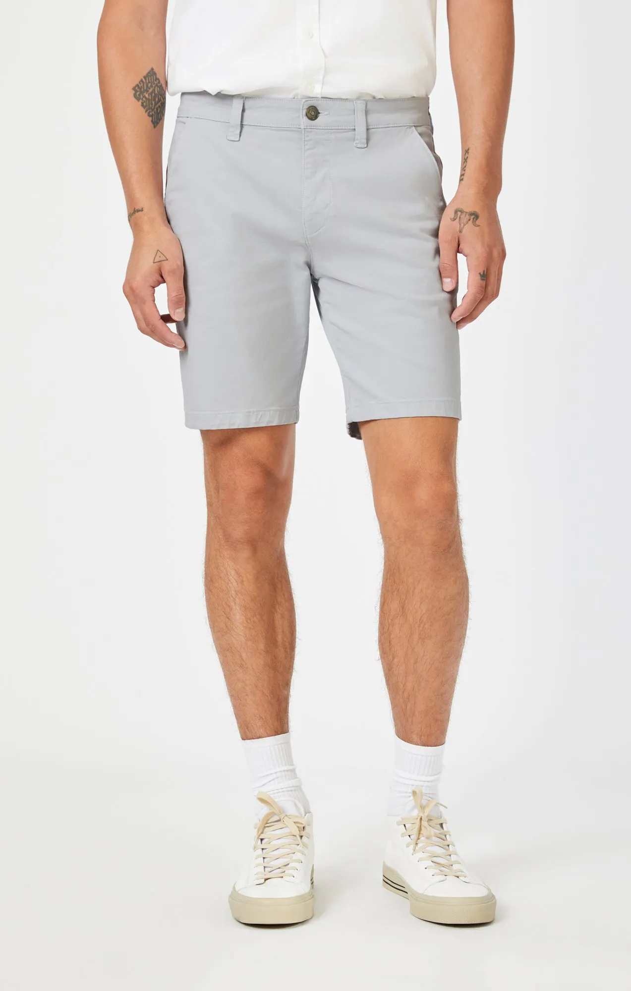 JACOB CROP SHORTS IN BLUE TWILL