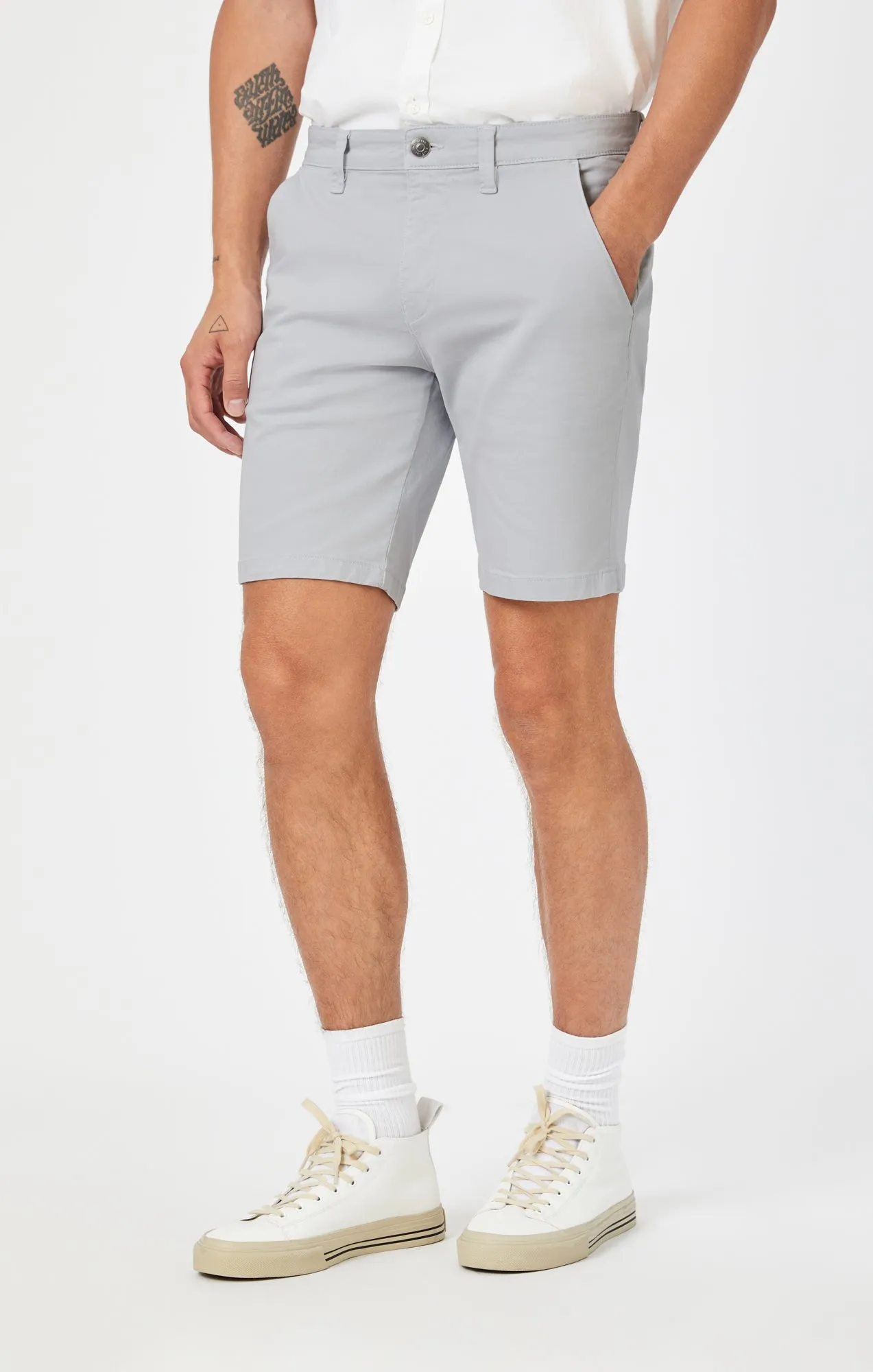 JACOB CROP SHORTS IN BLUE TWILL
