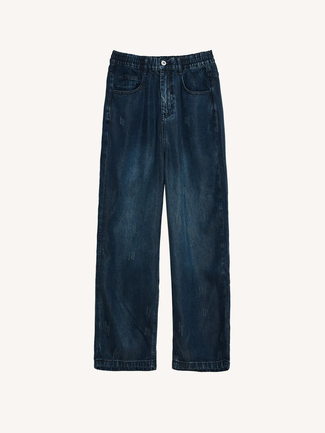 Jayla Vintage High-rise Straight-leg Drawstring Jeans