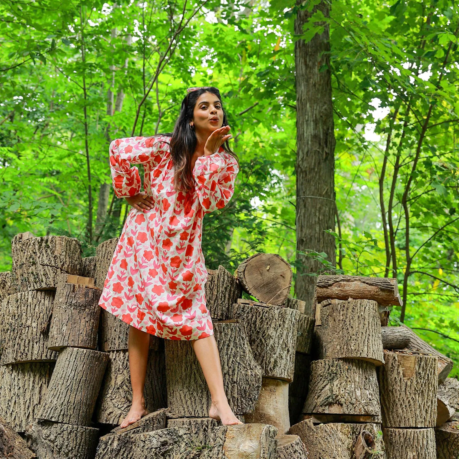 Joni Dress in Pink Zinnia