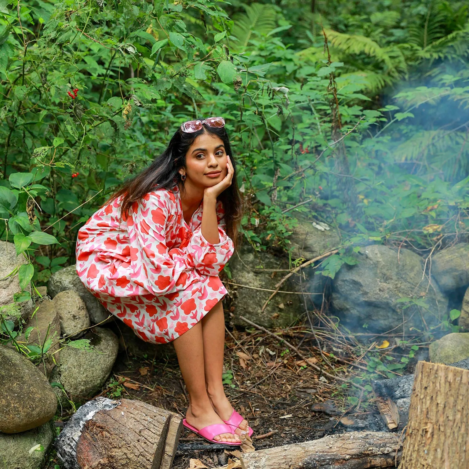 Joni Dress in Pink Zinnia
