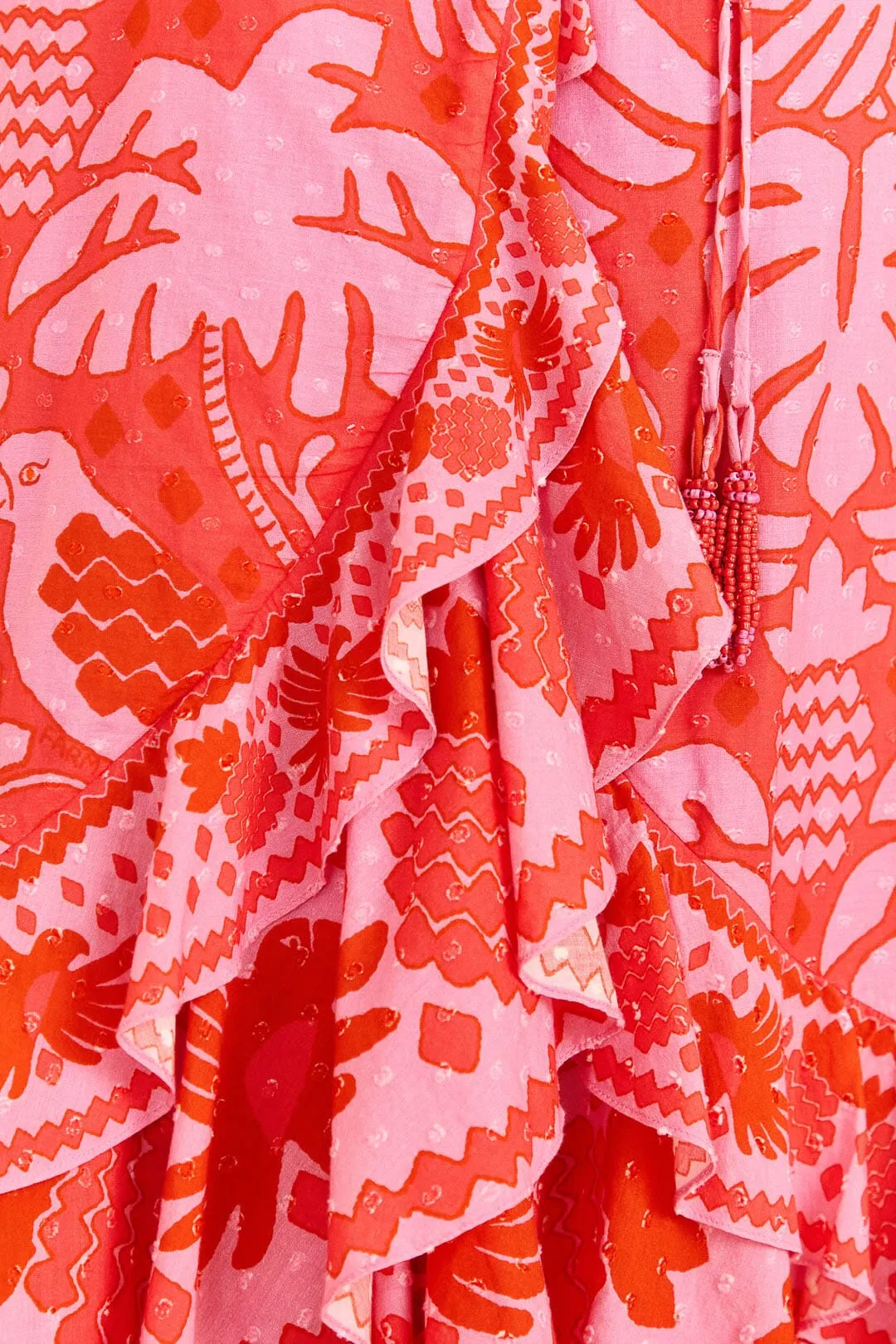 Jungle Scarf Wrap Midi Dress