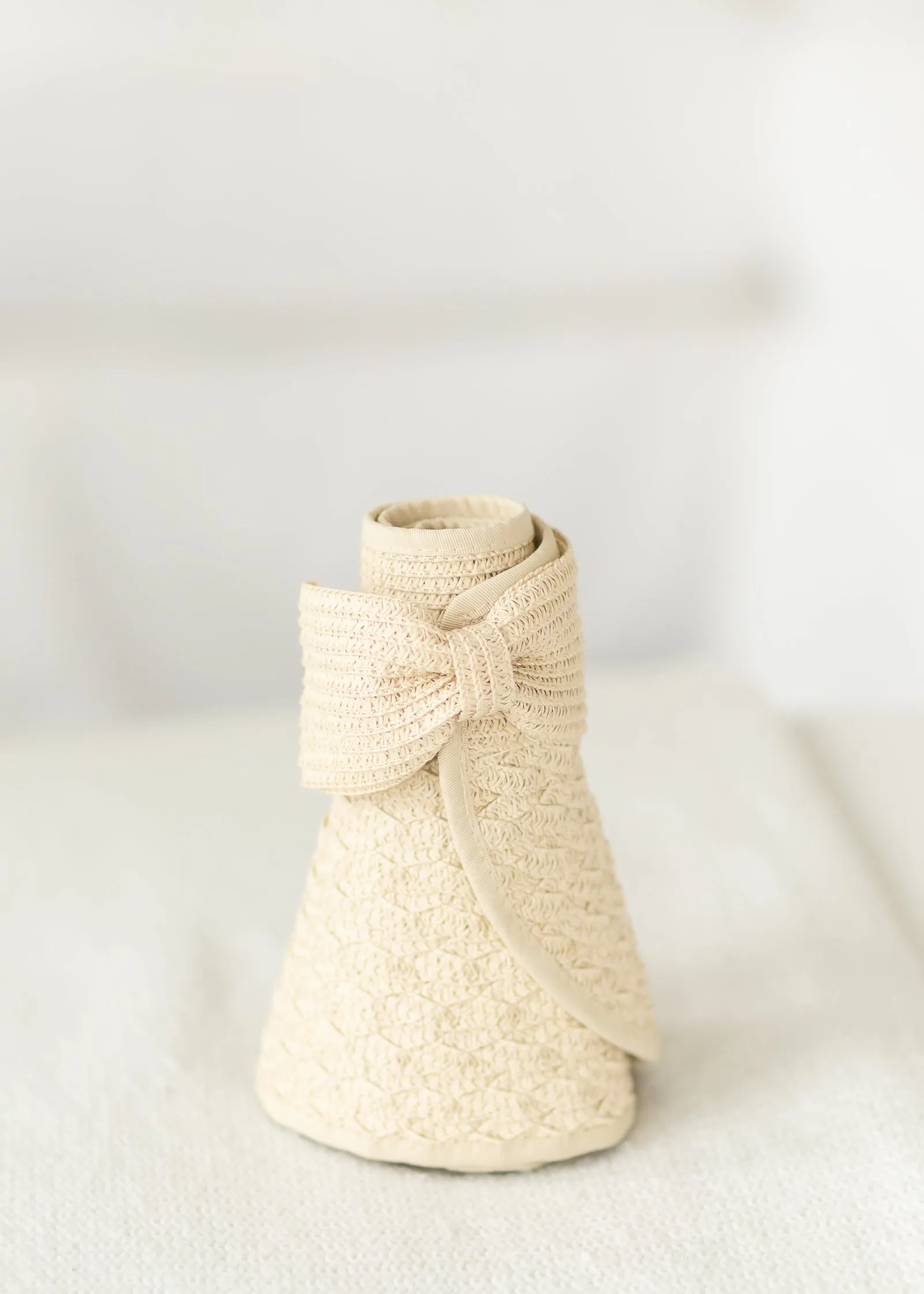 Light Beige Straw Sun Visor - FINAL SALE