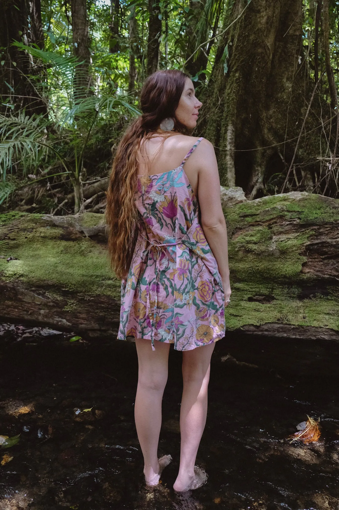Lucia Mini Dress - Witch's Garden - Soft Pink