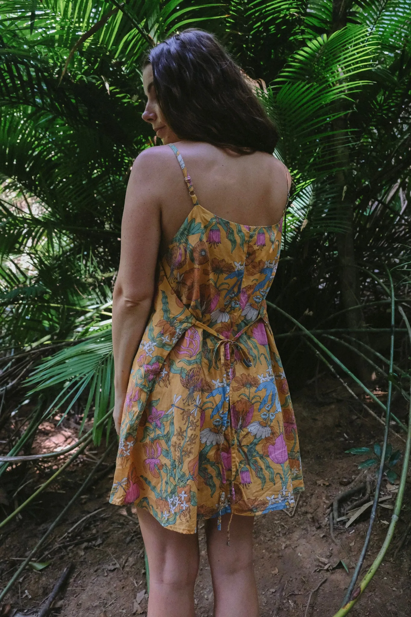 Lucia Mini Dress - Witch's Garden - Sunny Yellow