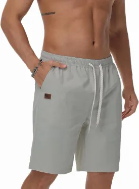 Mens Casual Shorts Summer Drawstring Twill Chino Short Golf Vacation Jogger Elastic Waist Short with 4 Pockets