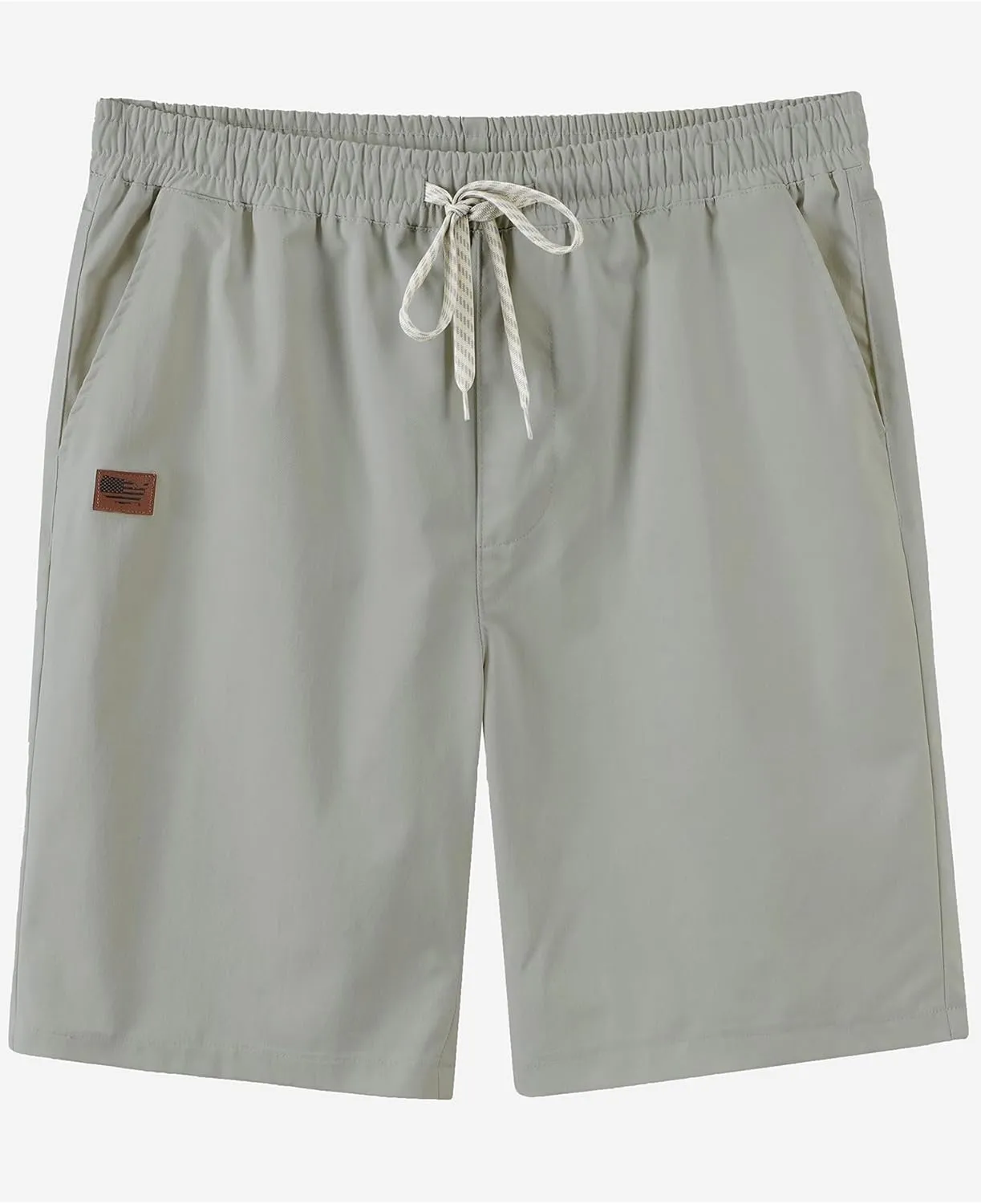 Mens Casual Shorts Summer Drawstring Twill Chino Short Golf Vacation Jogger Elastic Waist Short with 4 Pockets