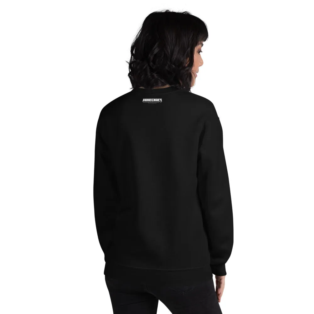 Minecraft Creeper Embroidered Adult Crewneck Sweatshirt