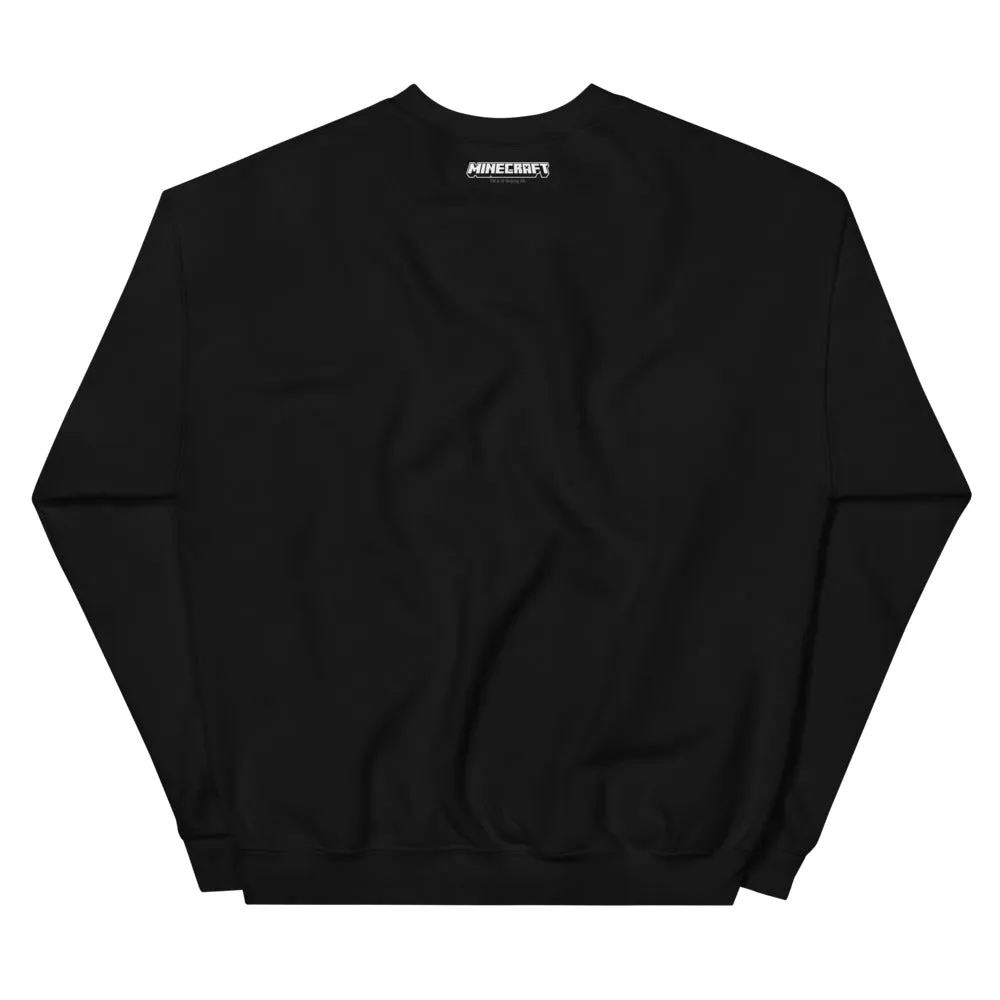Minecraft Creeper Embroidered Adult Crewneck Sweatshirt