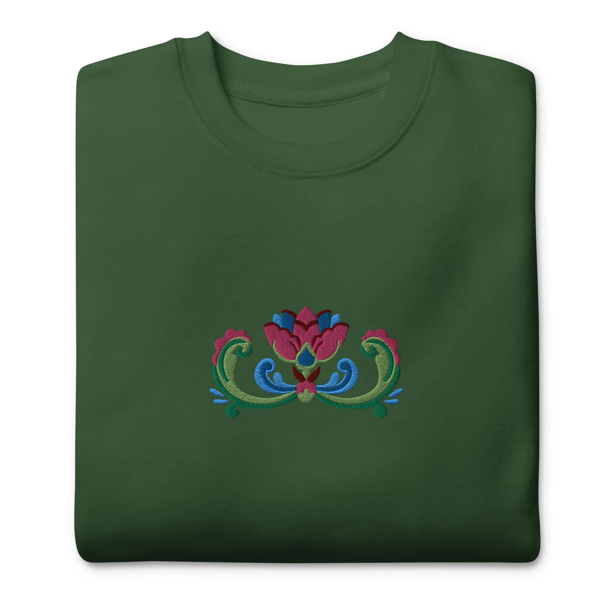 Norwegian Rosemaling Embroidered Sweatshirt