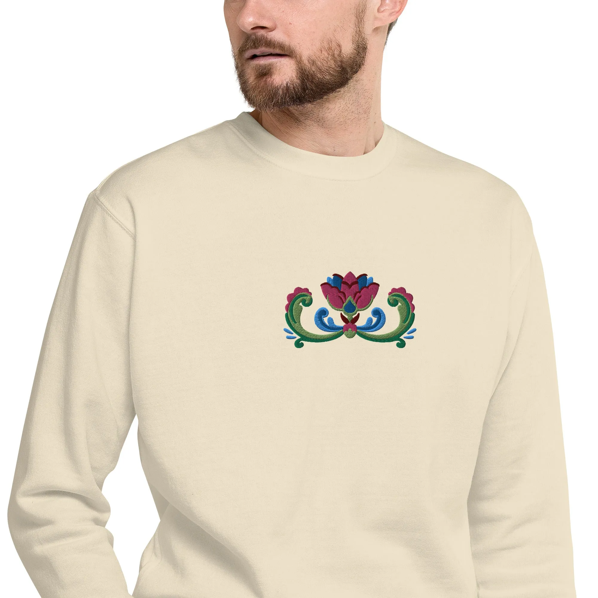 Norwegian Rosemaling Embroidered Sweatshirt