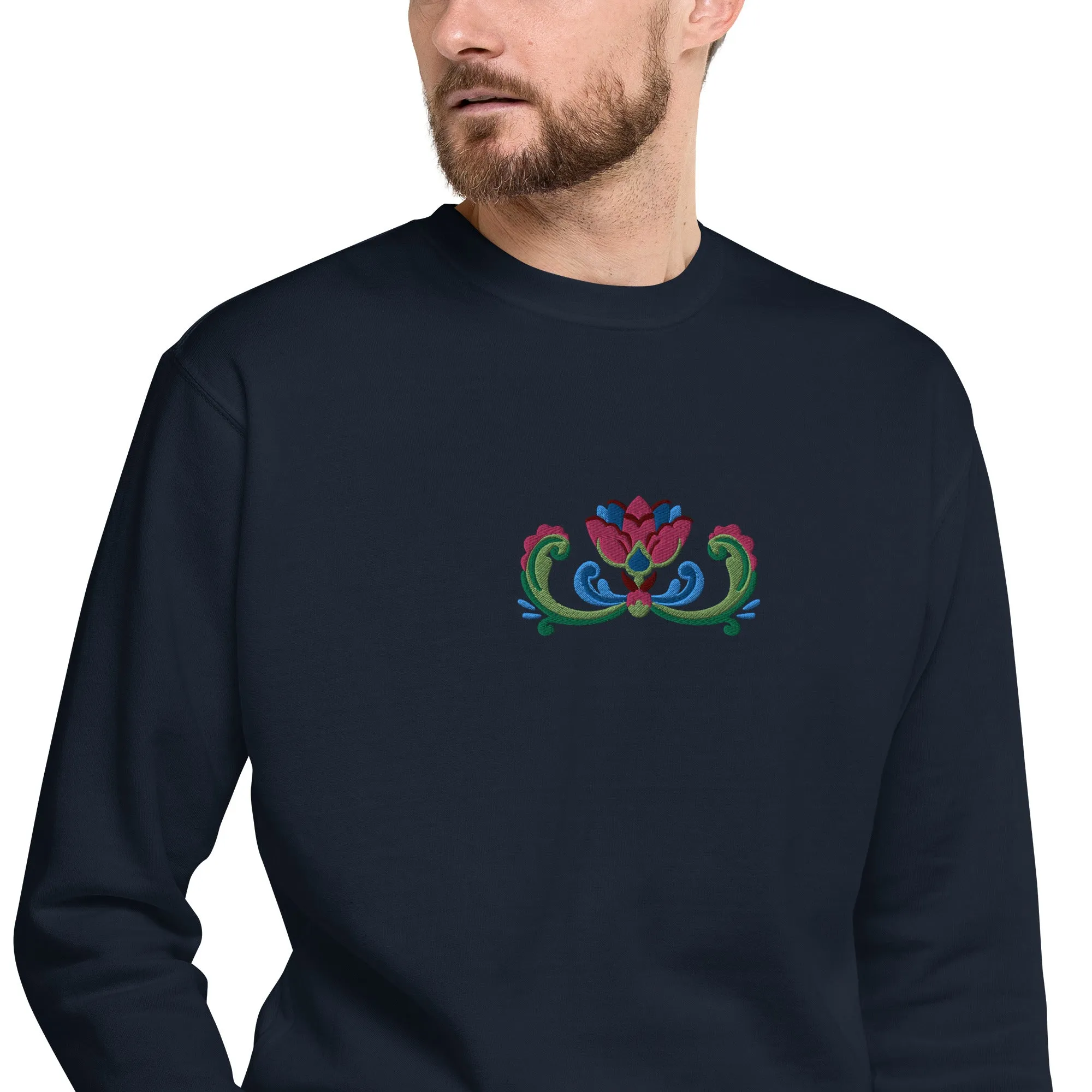 Norwegian Rosemaling Embroidered Sweatshirt