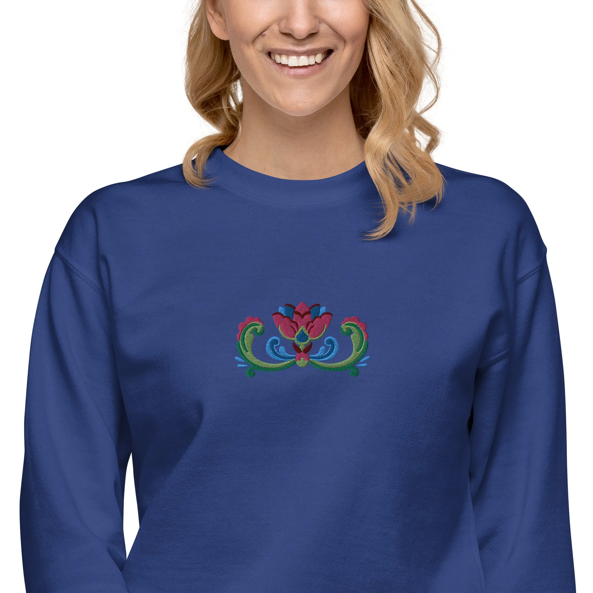 Norwegian Rosemaling Embroidered Sweatshirt