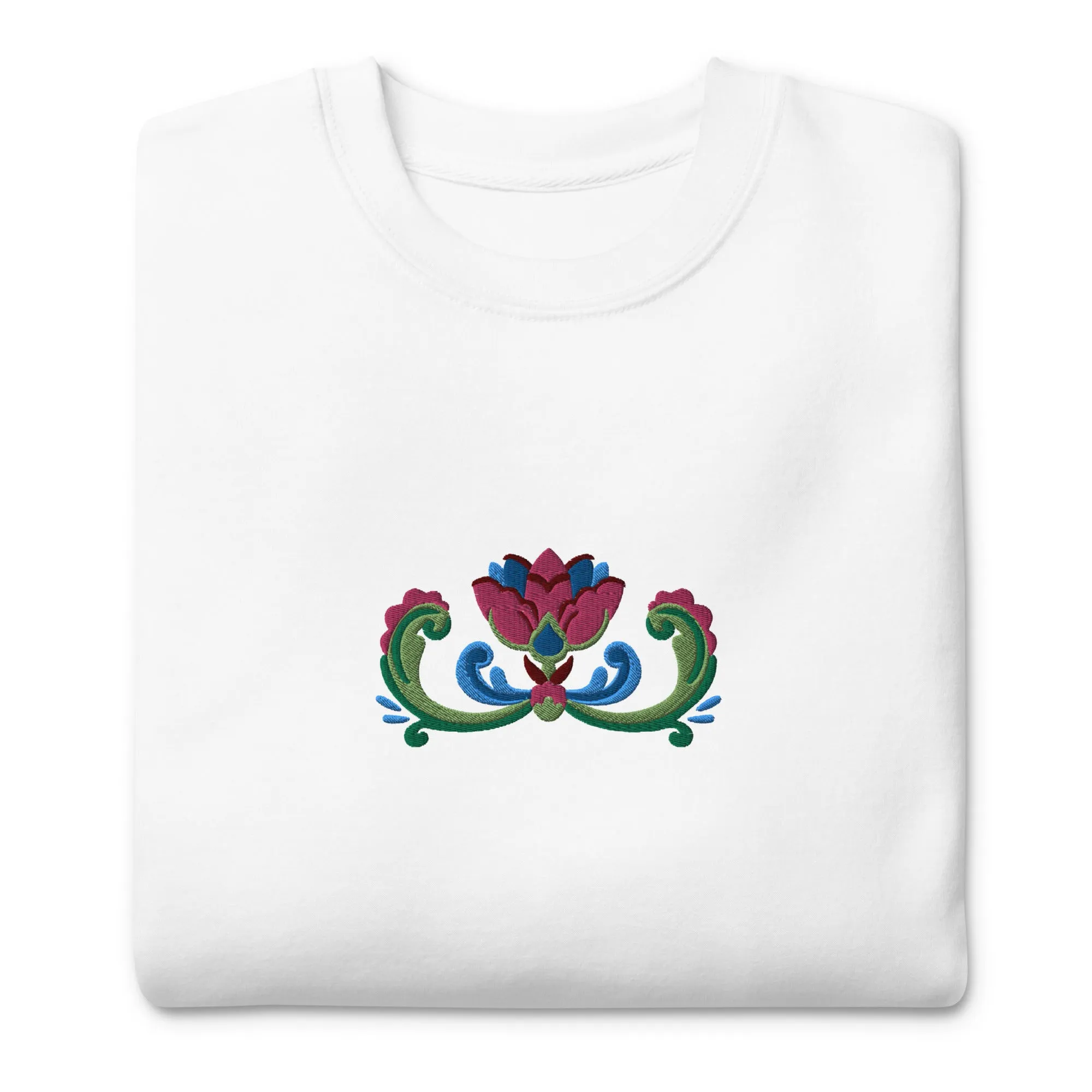Norwegian Rosemaling Embroidered Sweatshirt