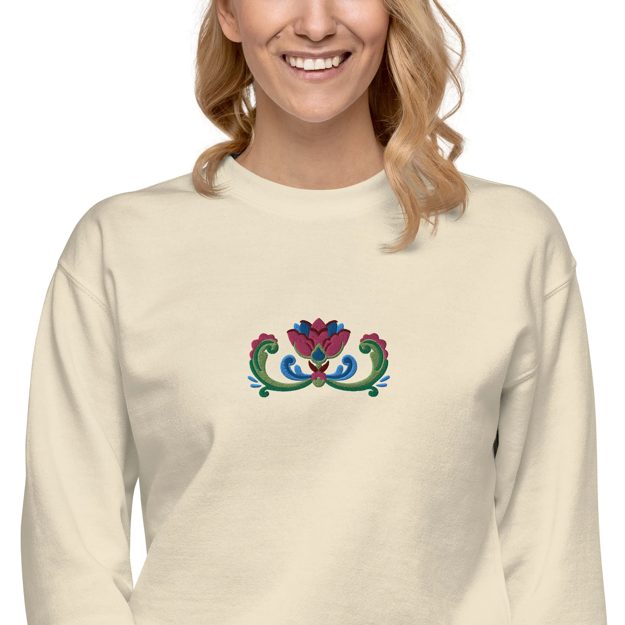 Norwegian Rosemaling Embroidered Sweatshirt