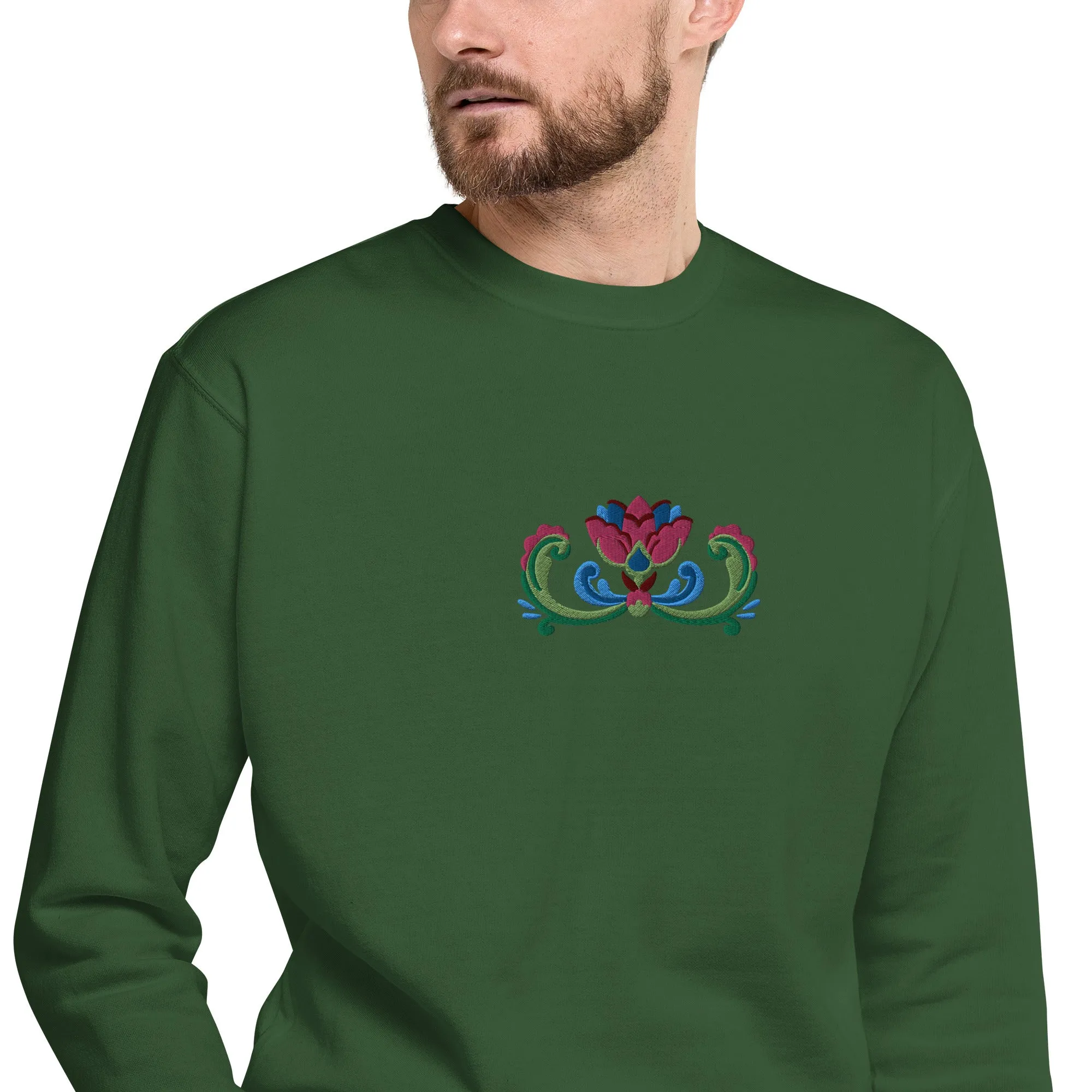 Norwegian Rosemaling Embroidered Sweatshirt