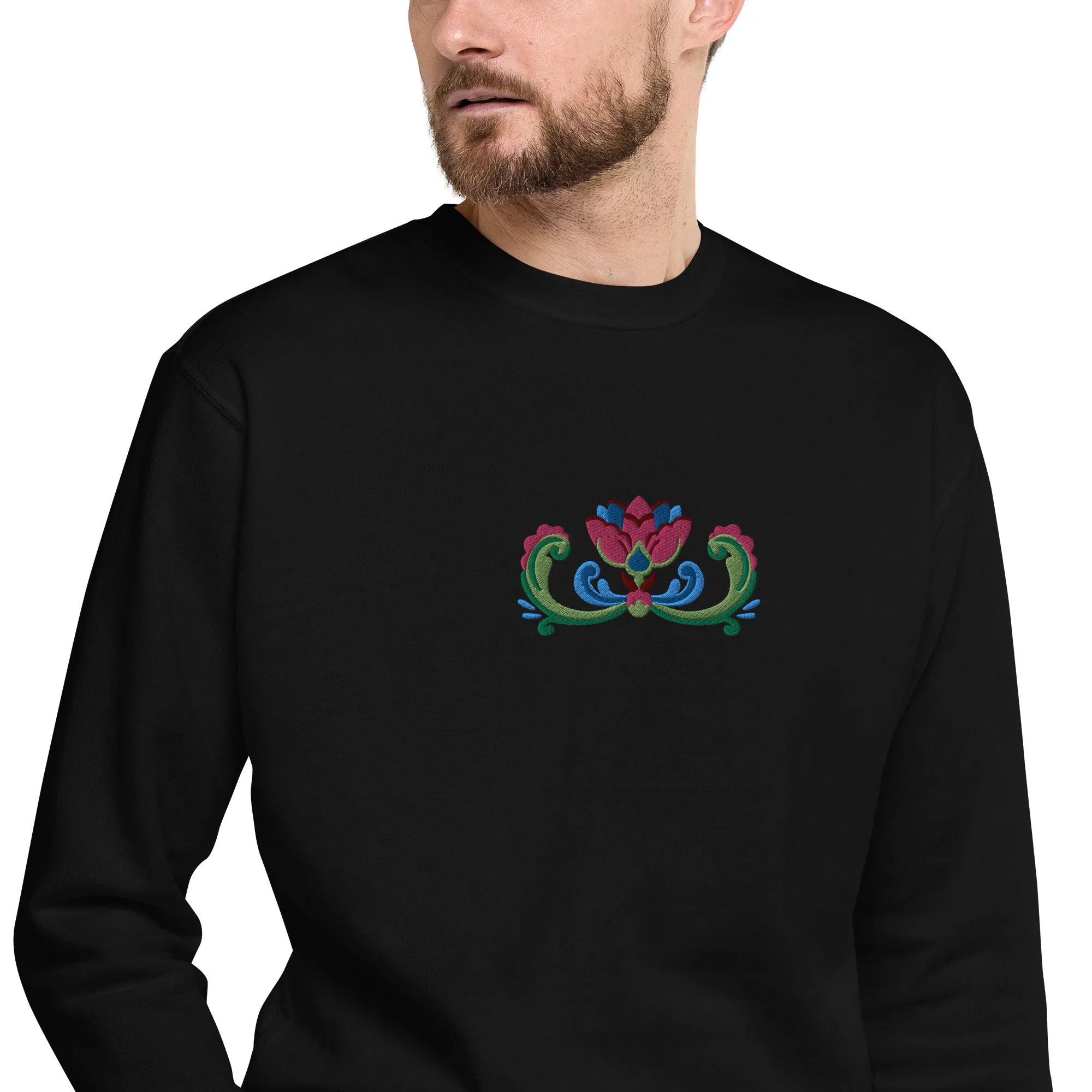Norwegian Rosemaling Embroidered Sweatshirt