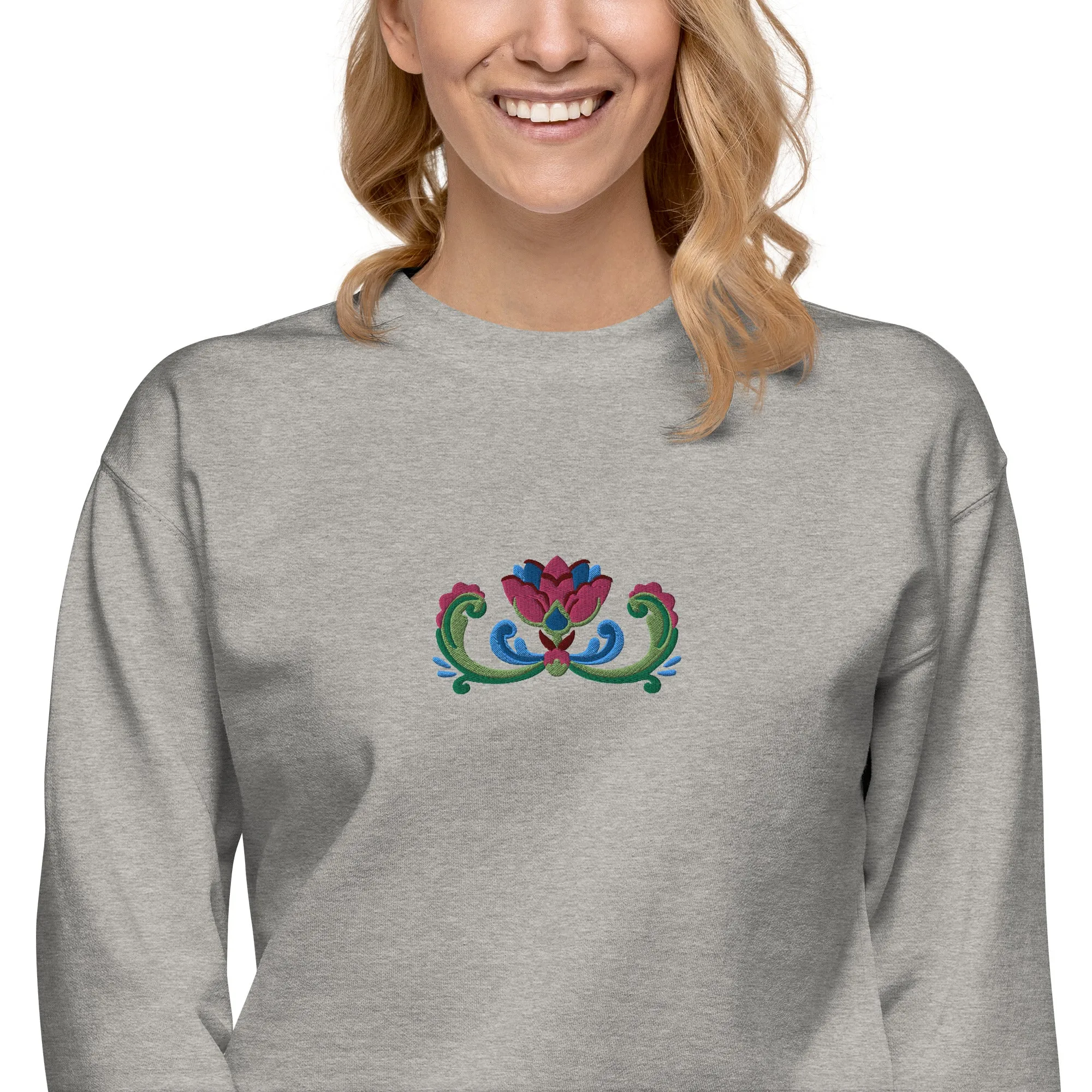 Norwegian Rosemaling Embroidered Sweatshirt