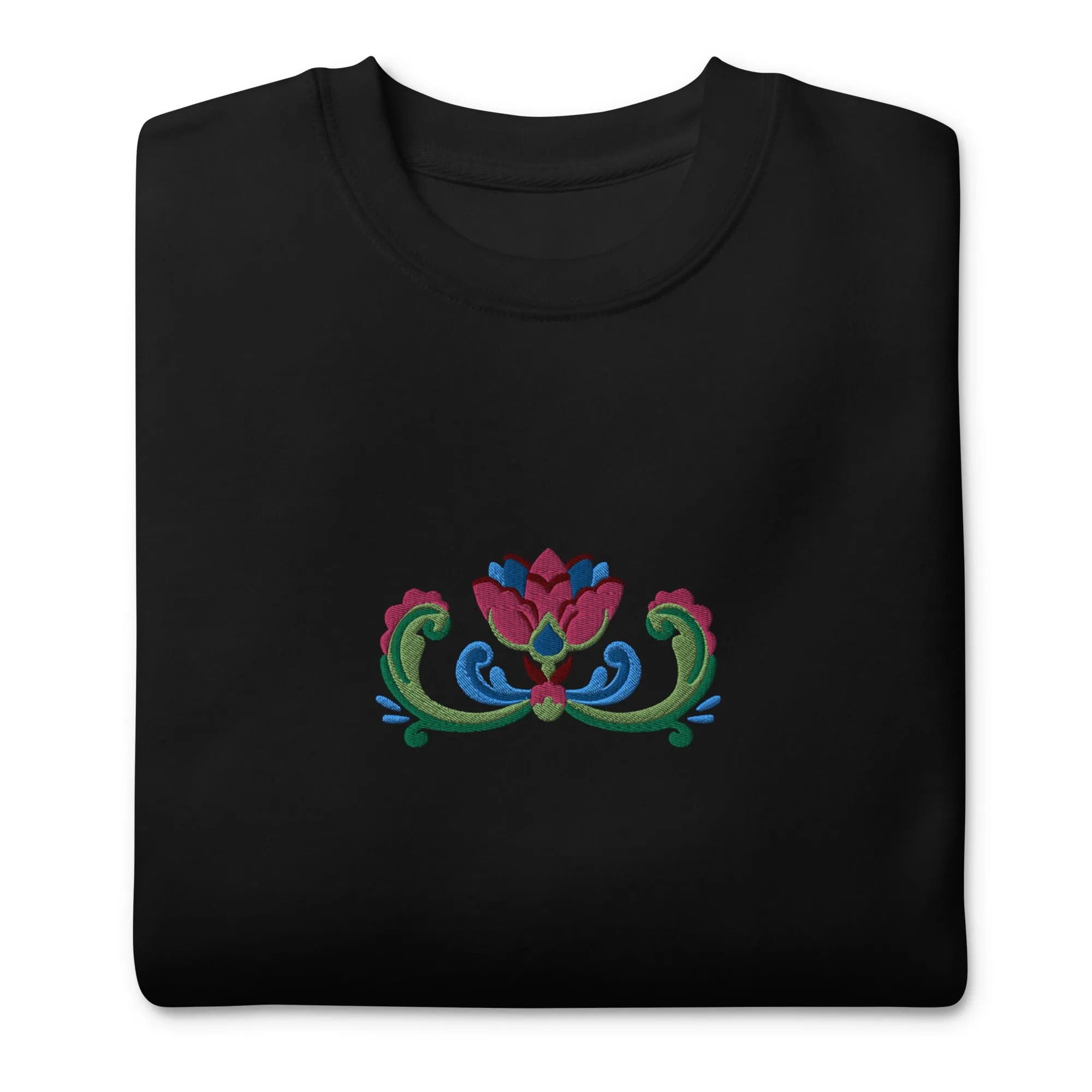 Norwegian Rosemaling Embroidered Sweatshirt