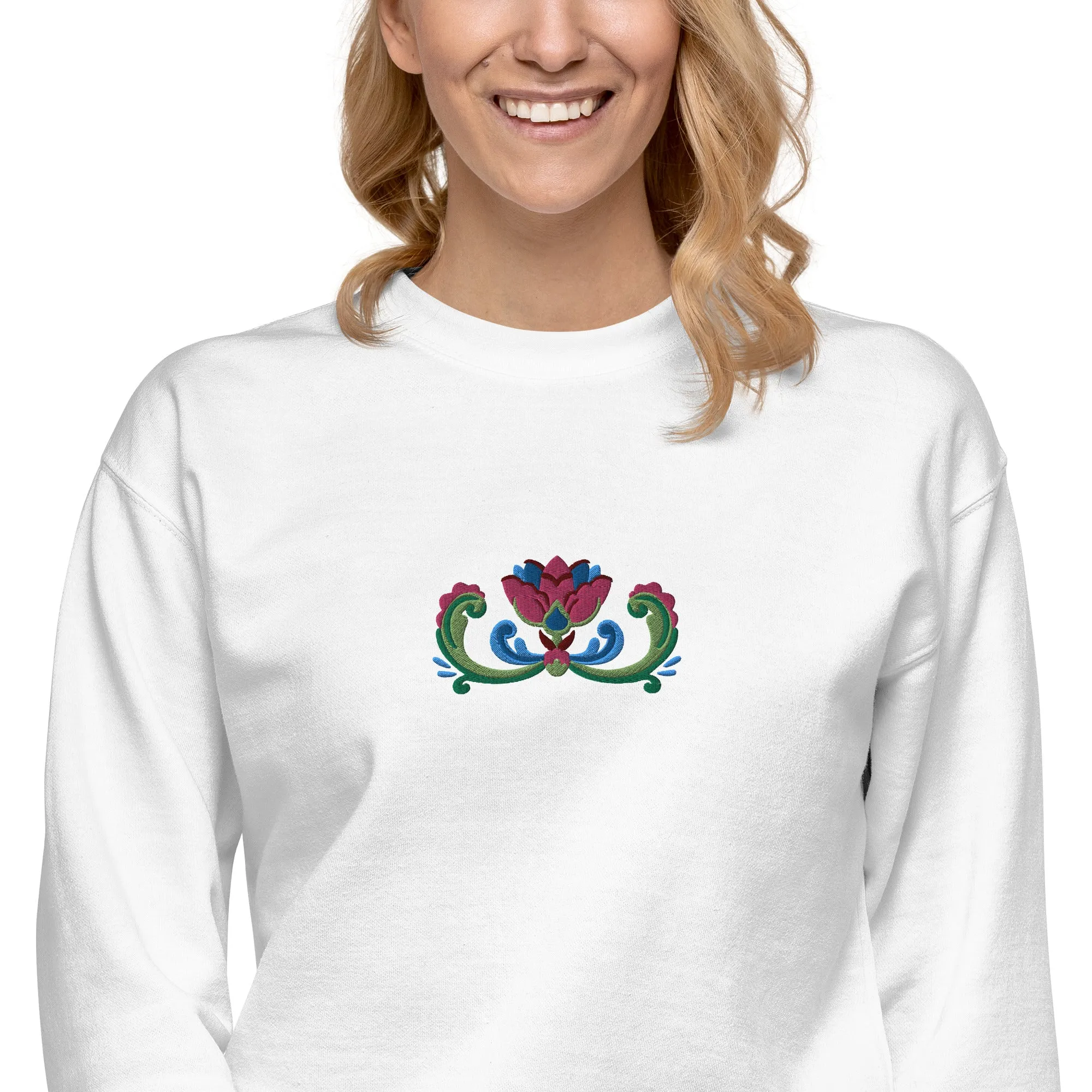 Norwegian Rosemaling Embroidered Sweatshirt