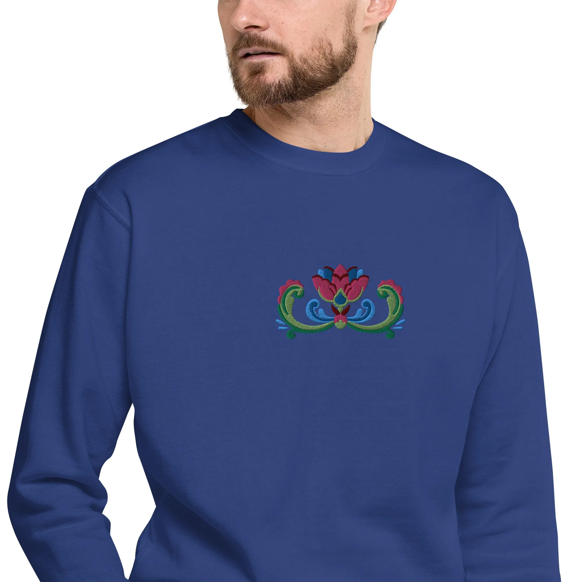 Norwegian Rosemaling Embroidered Sweatshirt