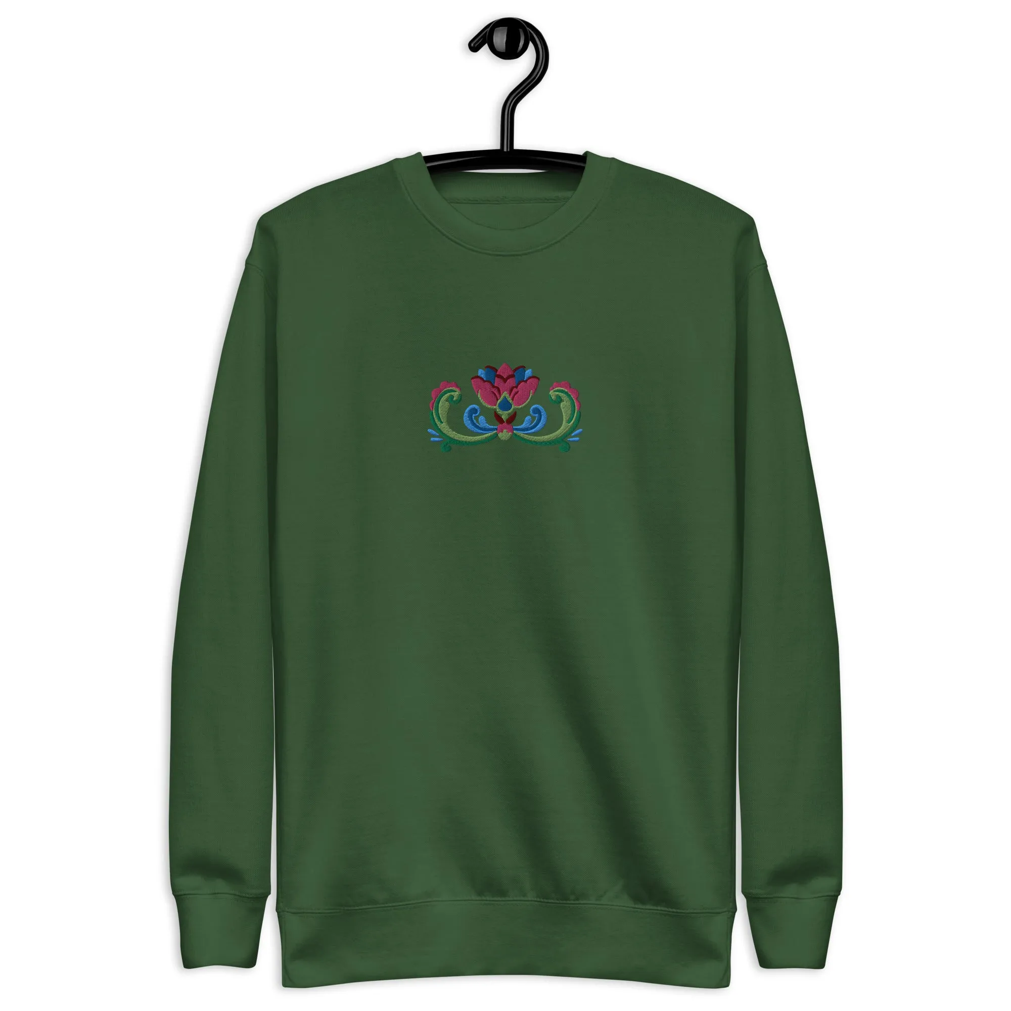 Norwegian Rosemaling Embroidered Sweatshirt