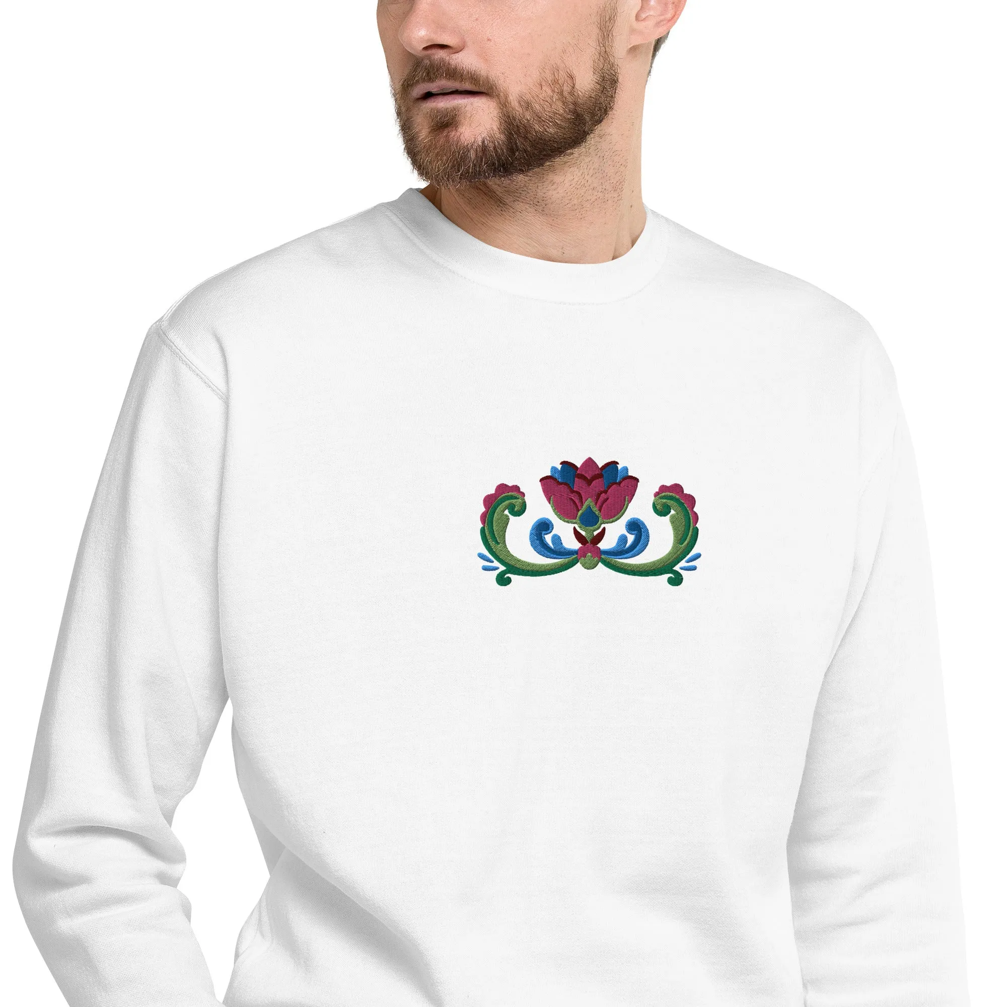 Norwegian Rosemaling Embroidered Sweatshirt