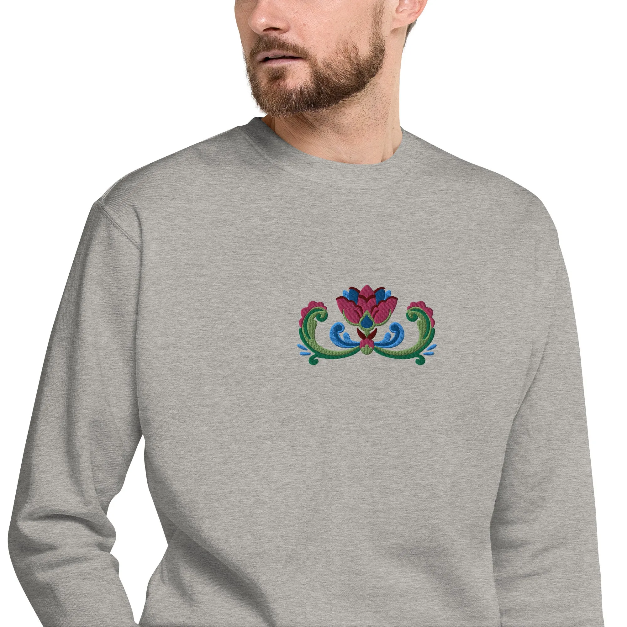 Norwegian Rosemaling Embroidered Sweatshirt