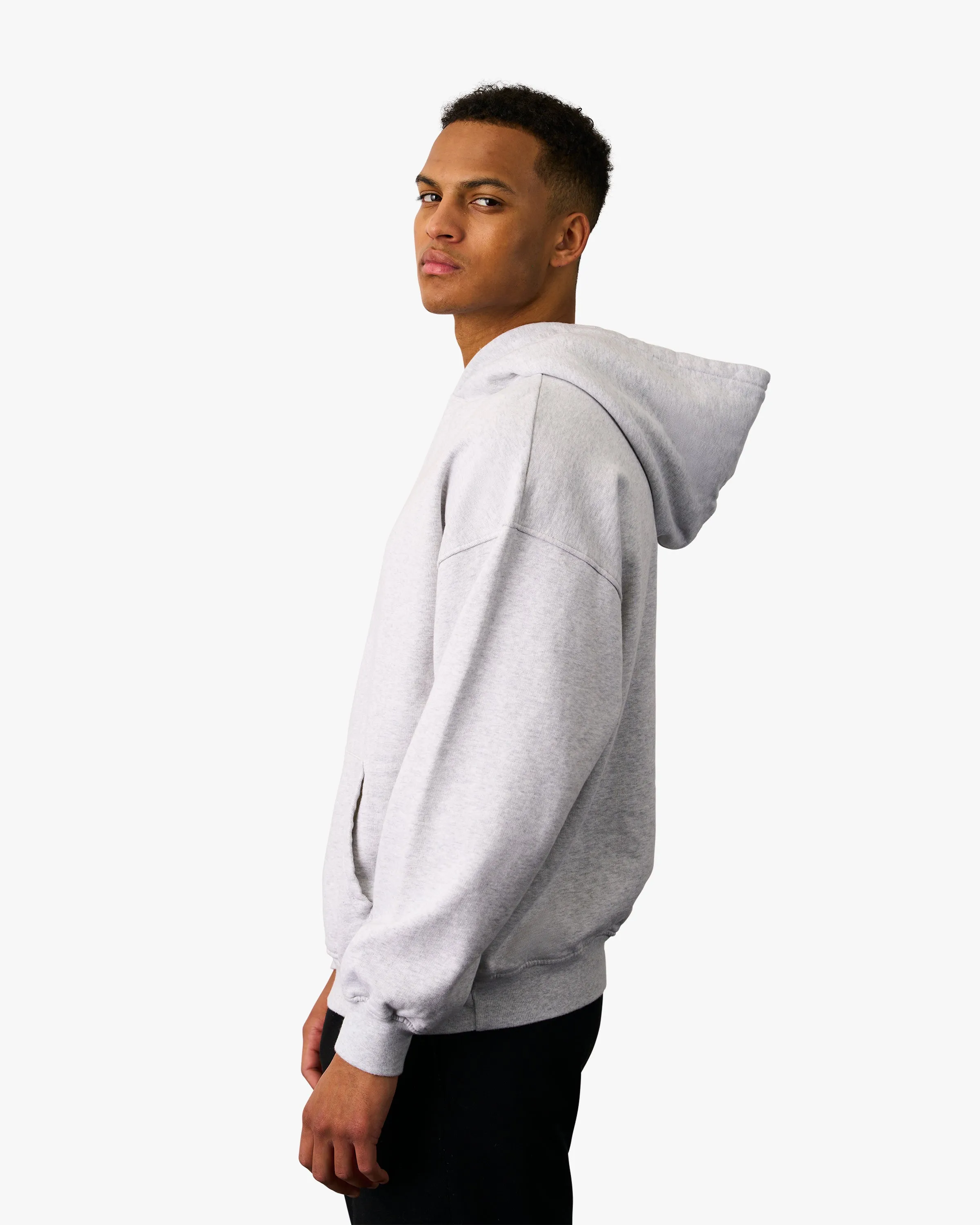 Organic Oversized Hood - Lava Grey