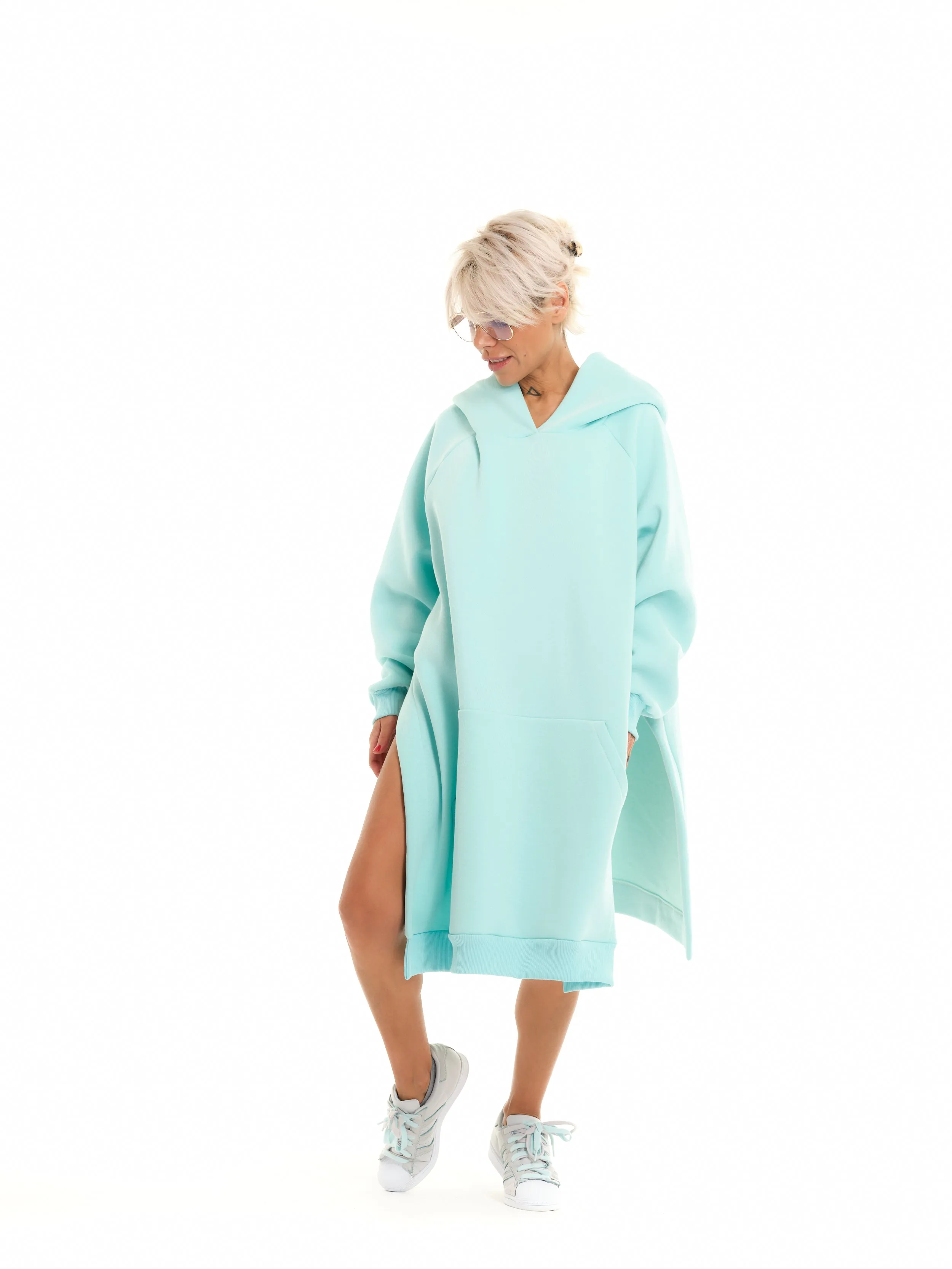 Oversized Heavyweight Blue Hoodie