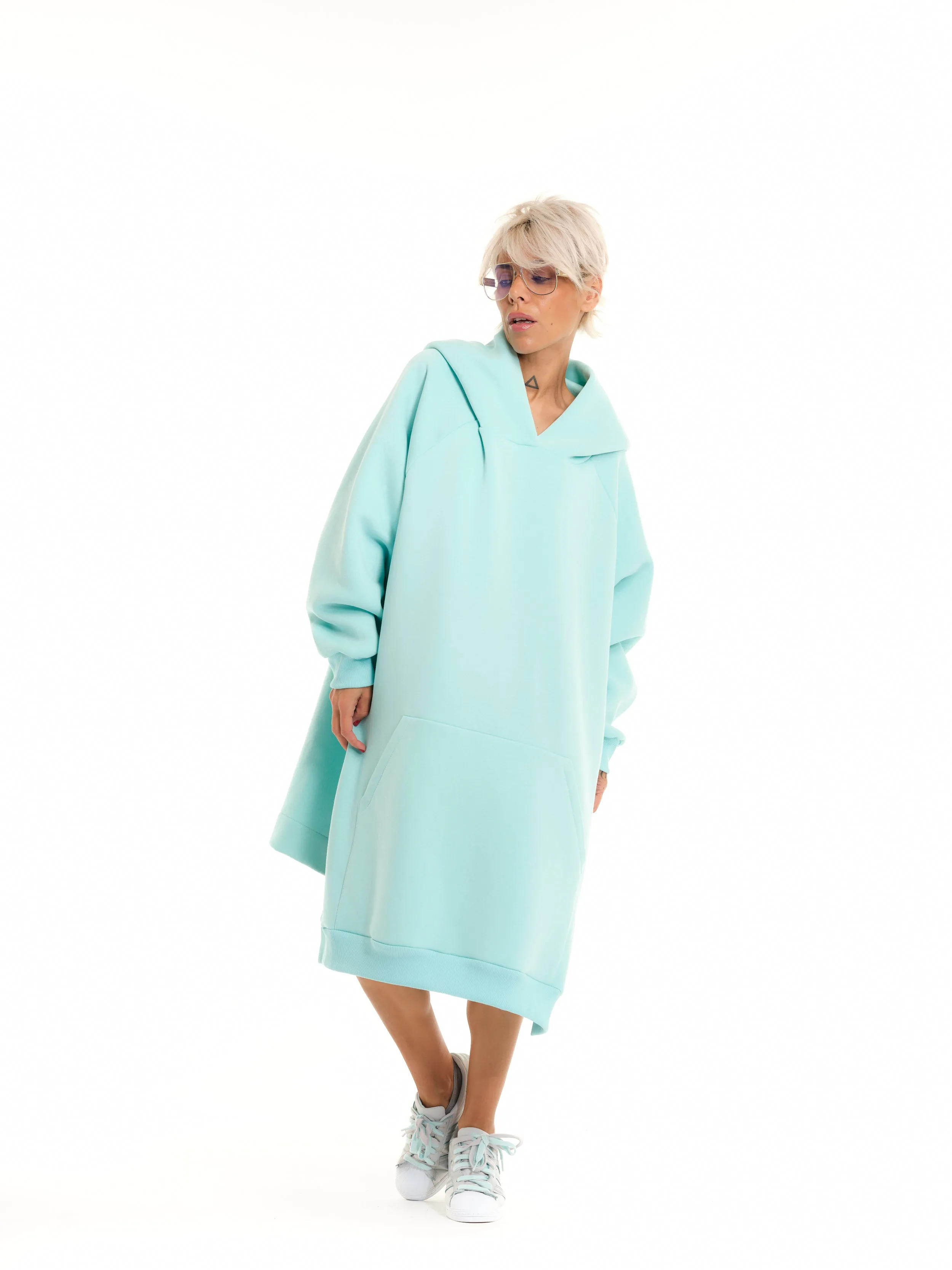 Oversized Heavyweight Blue Hoodie