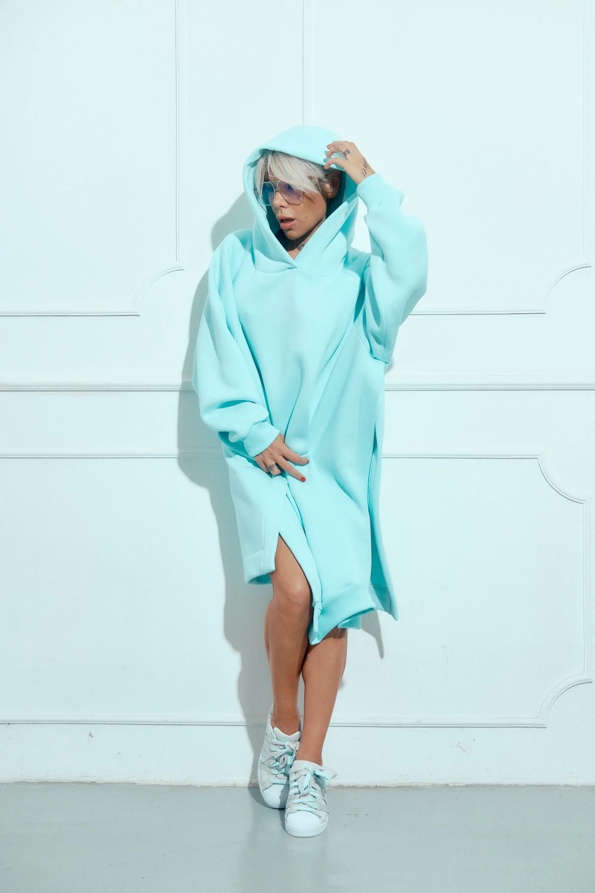 Oversized Heavyweight Blue Hoodie