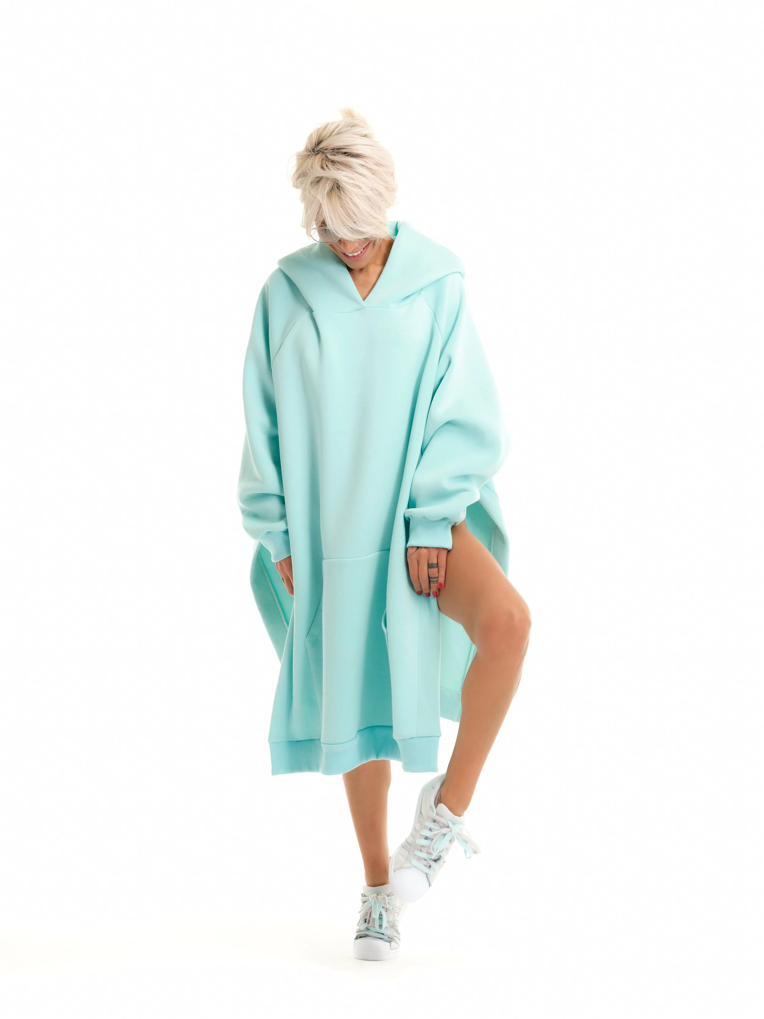 Oversized Heavyweight Blue Hoodie