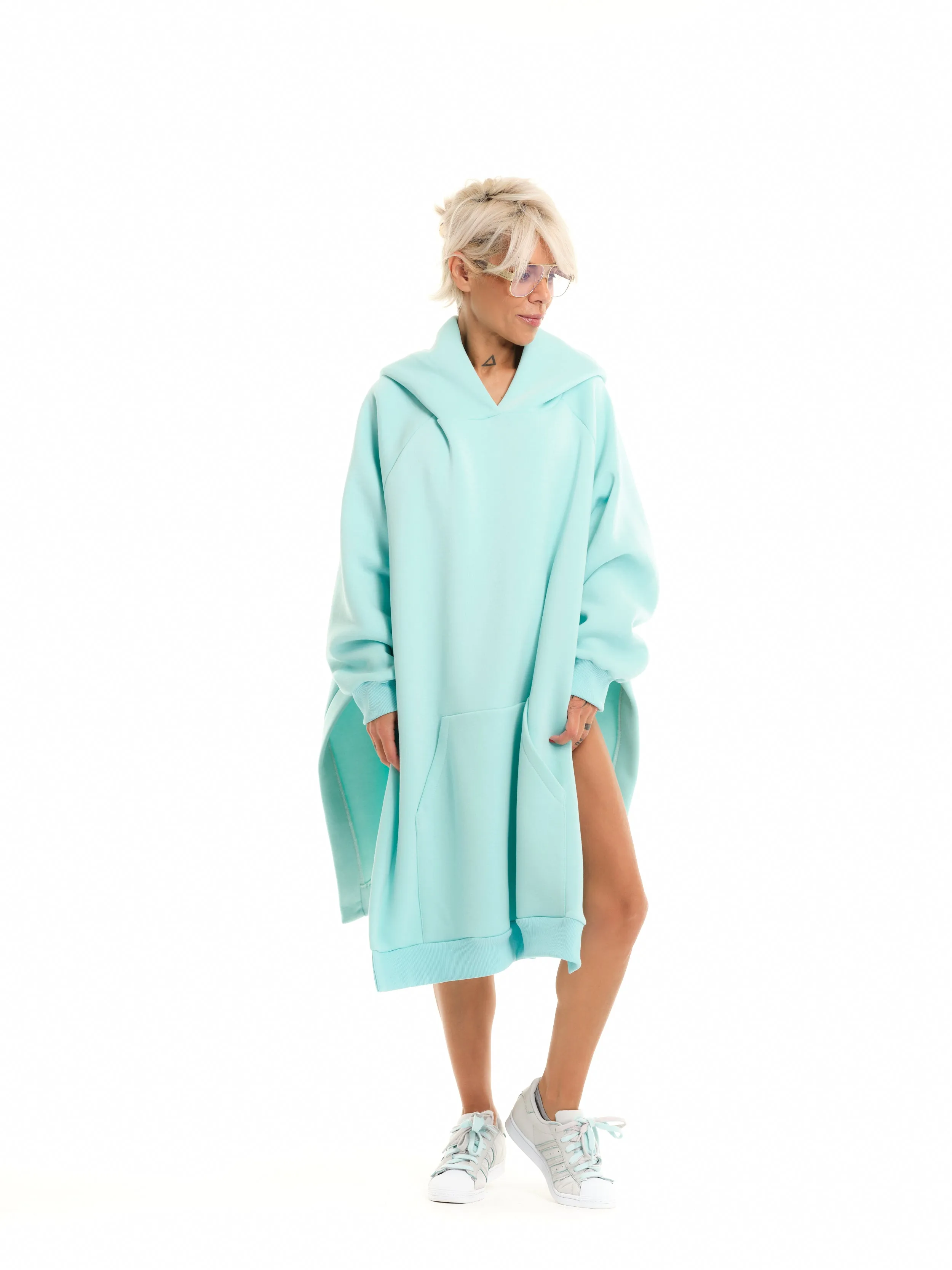 Oversized Heavyweight Blue Hoodie