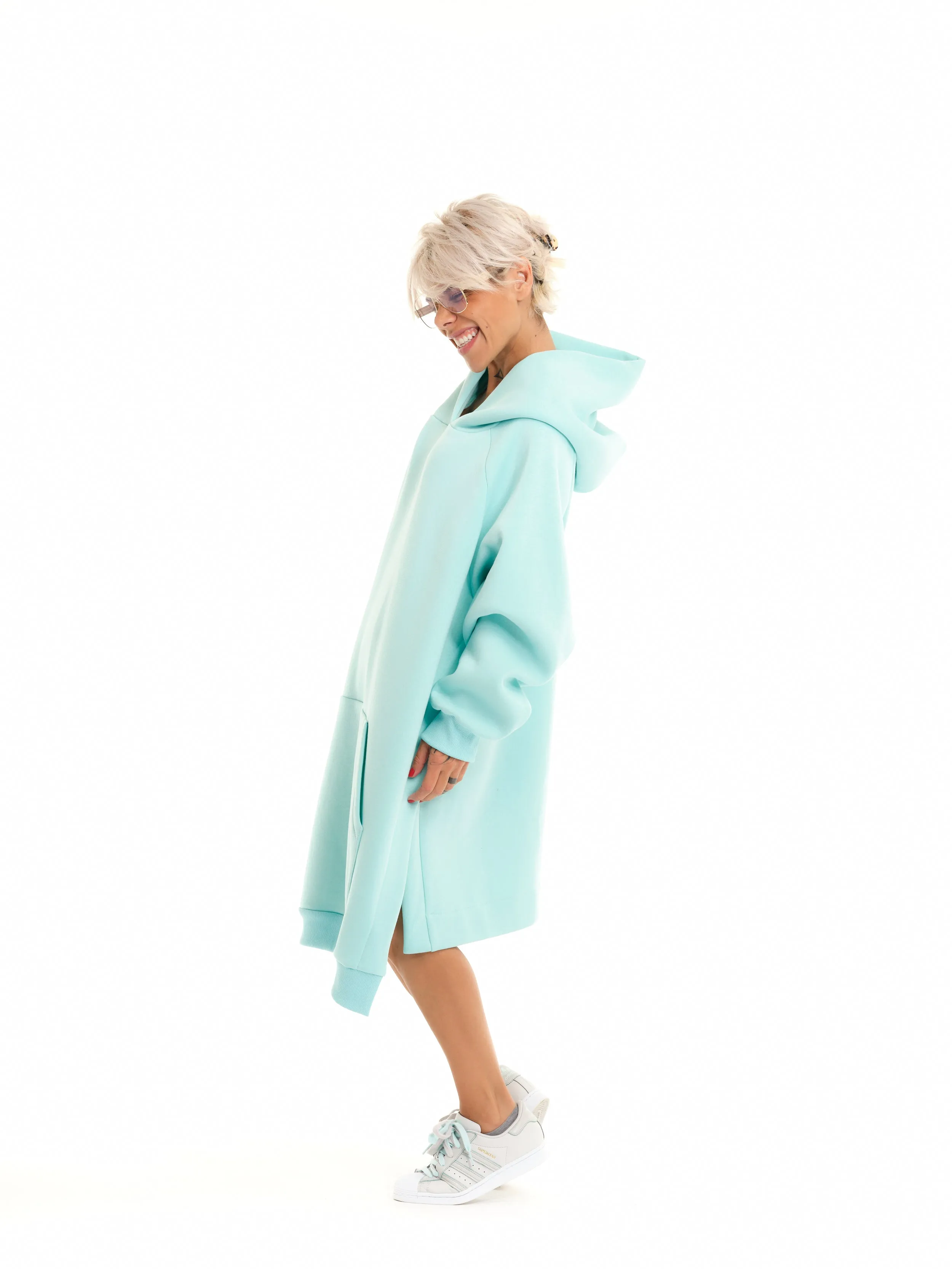 Oversized Heavyweight Blue Hoodie