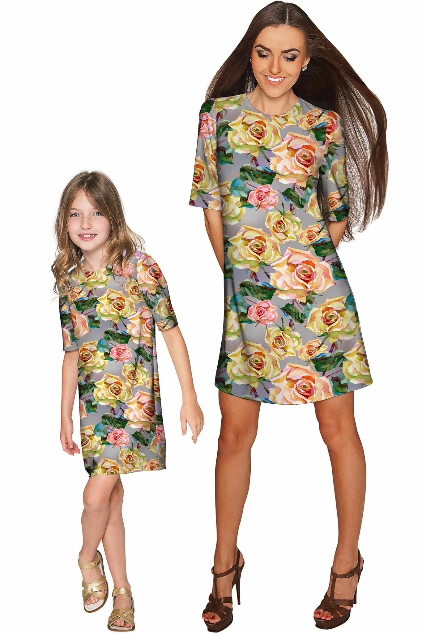 Prima Donna Grace Grey Floral Sleeved Shift Dress - Women