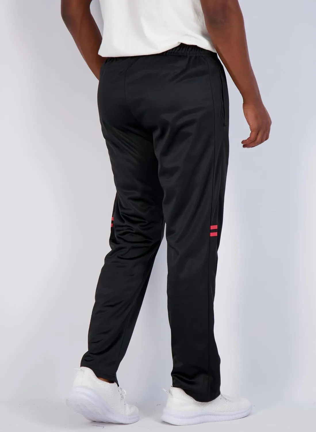 Real Essentials 3 Pack: Men's Active Athletic Casual Tricot Open Bottom Sweatpants with Pockets (Available in Big & Tall)