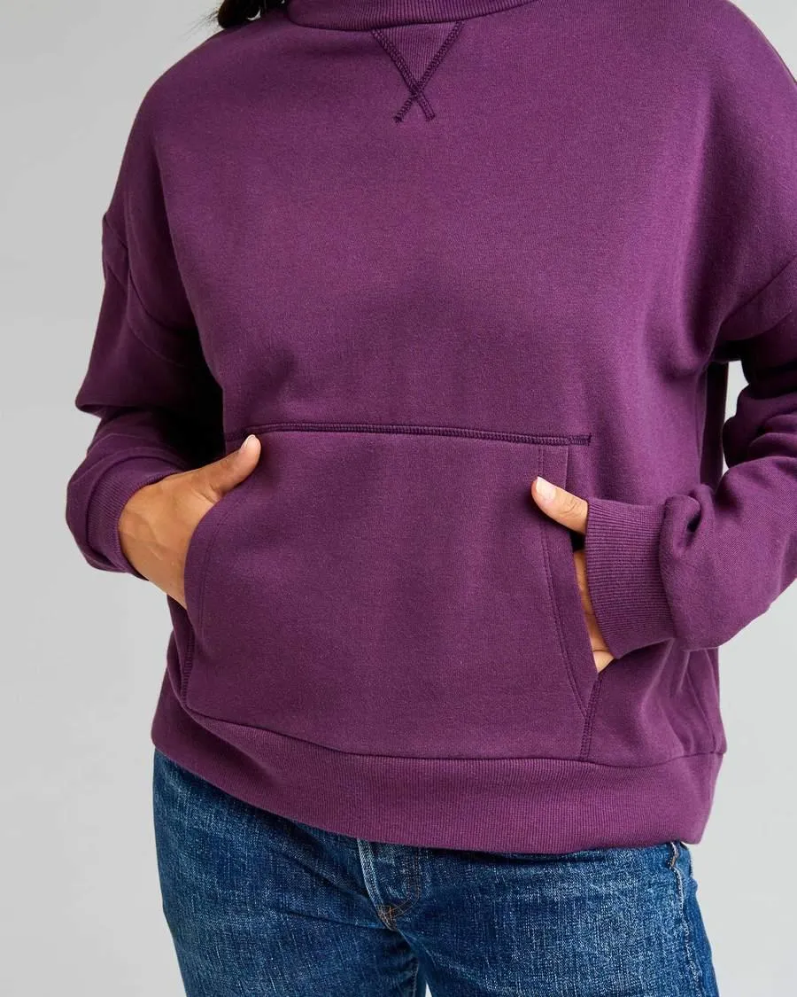 Recycled Fleece Hoodie (Blackberry Wine)